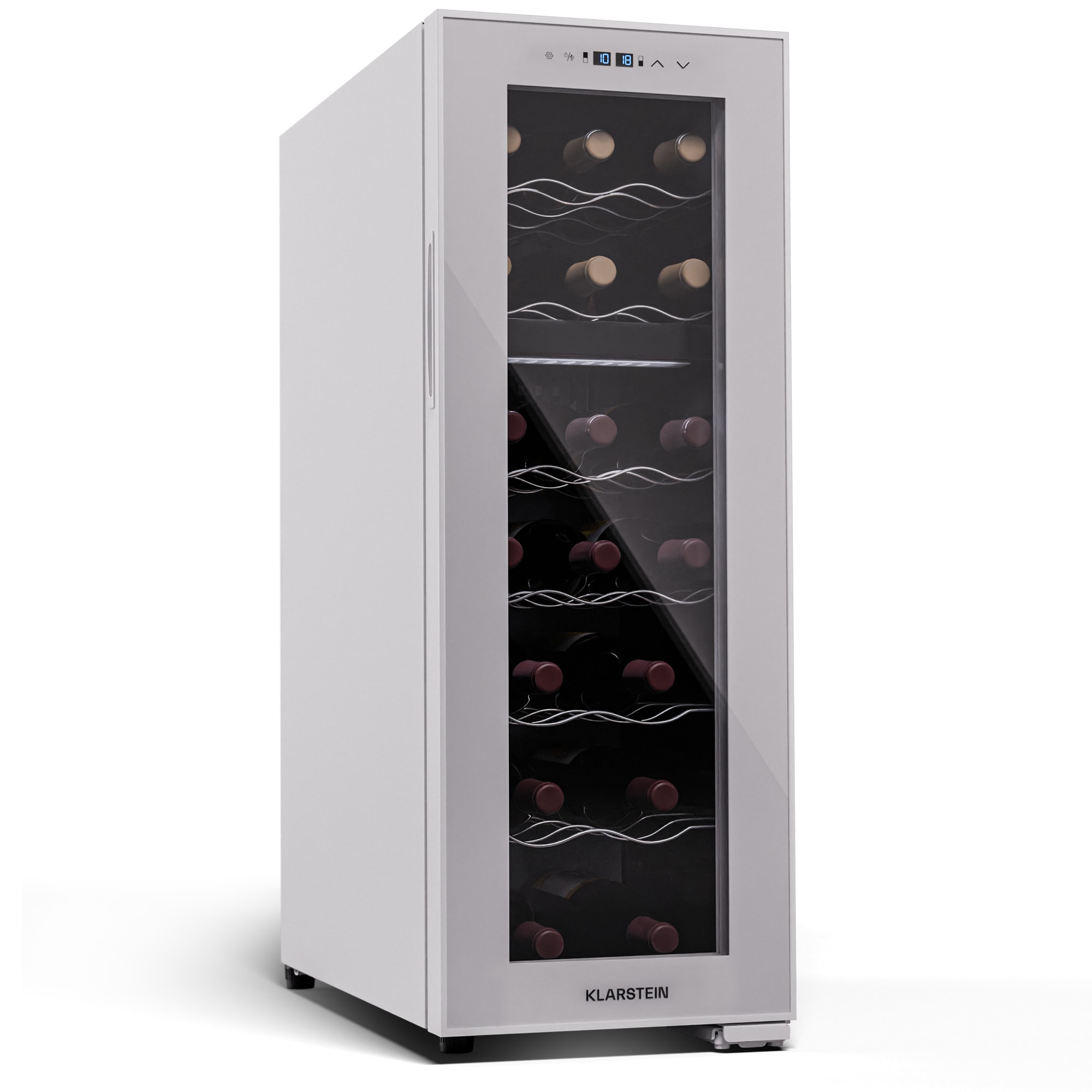 Klarstein Shiraz 18 Duo Weinkühlschrank 2 Zonen 53L/18 Flaschen 5-18 °C Touch HEA-Shiraz 18- duo