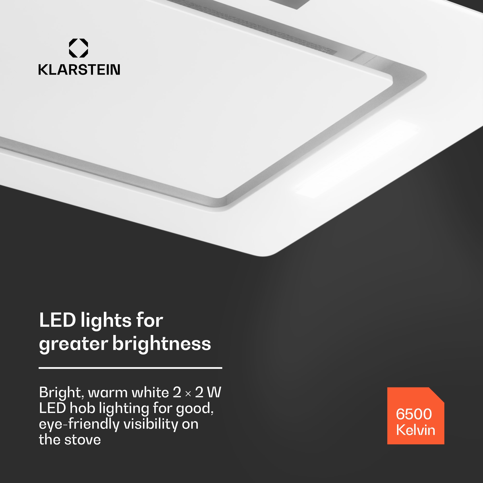 Klarstein Hektor Eco fan module 72 cm 466 m³/h touch glass