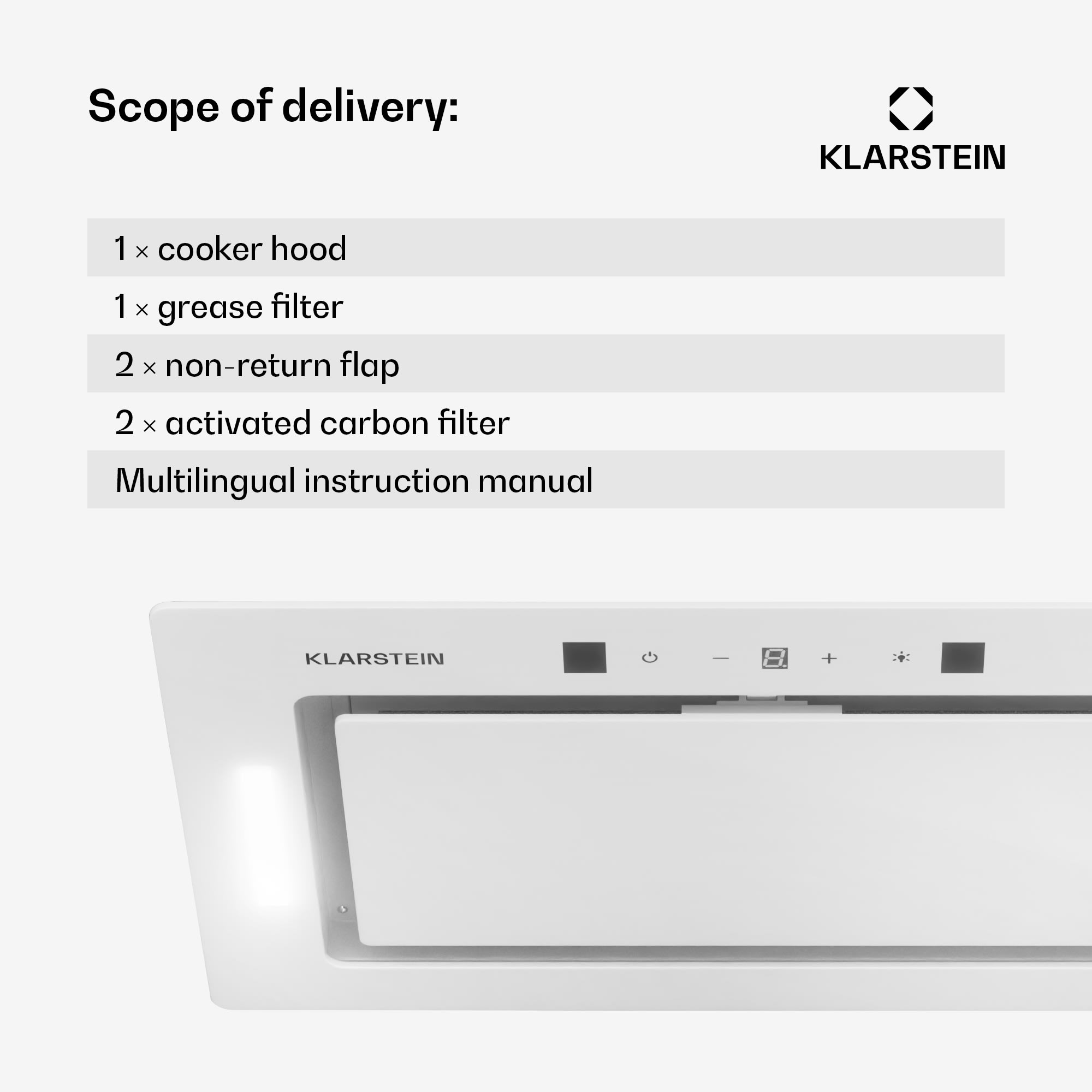 Klarstein Hektor Eco fan module 72 cm 466 m³/h touch glass
