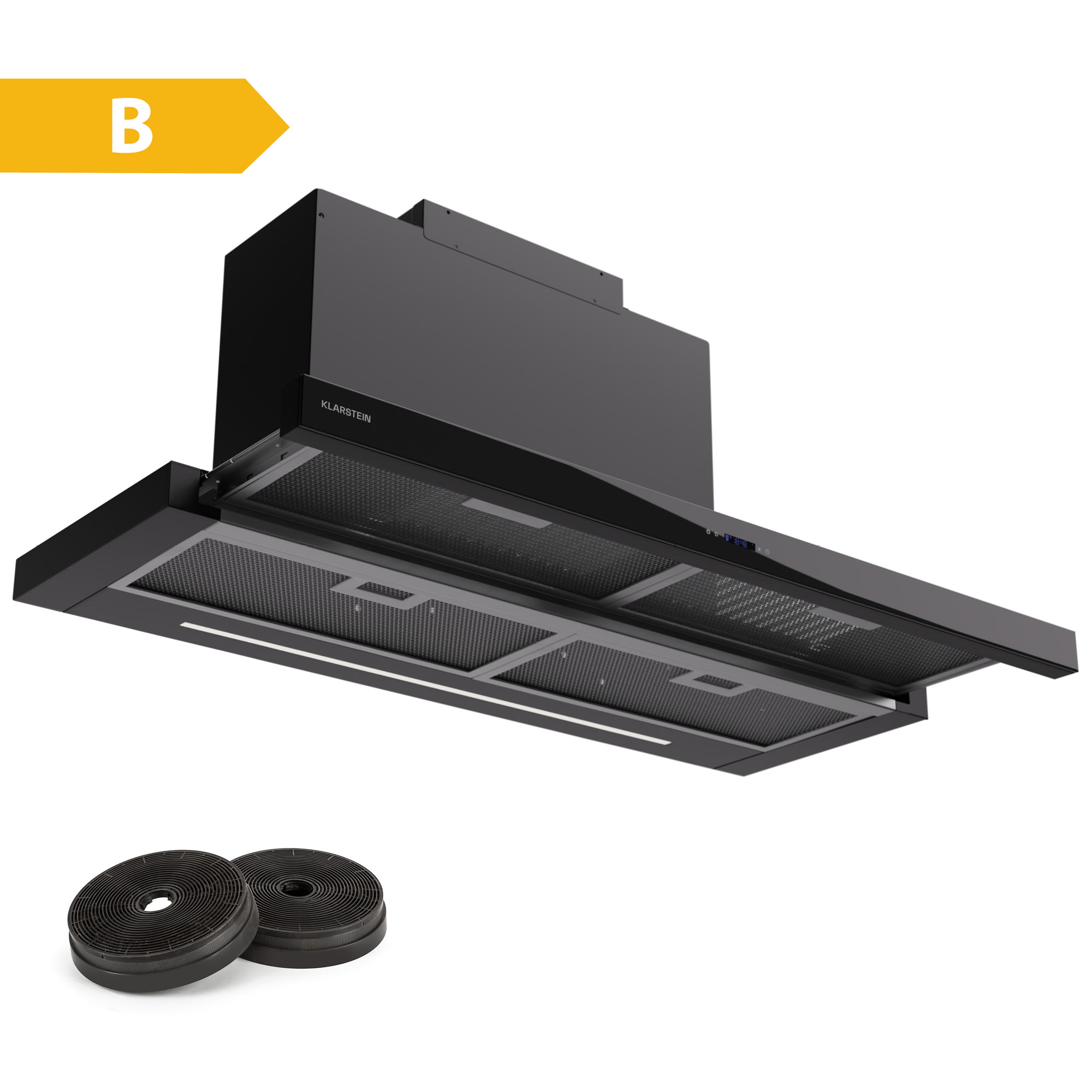 Klarstein Mariana Neo 90 campana plana 90cm 640 m³/h extracción LED