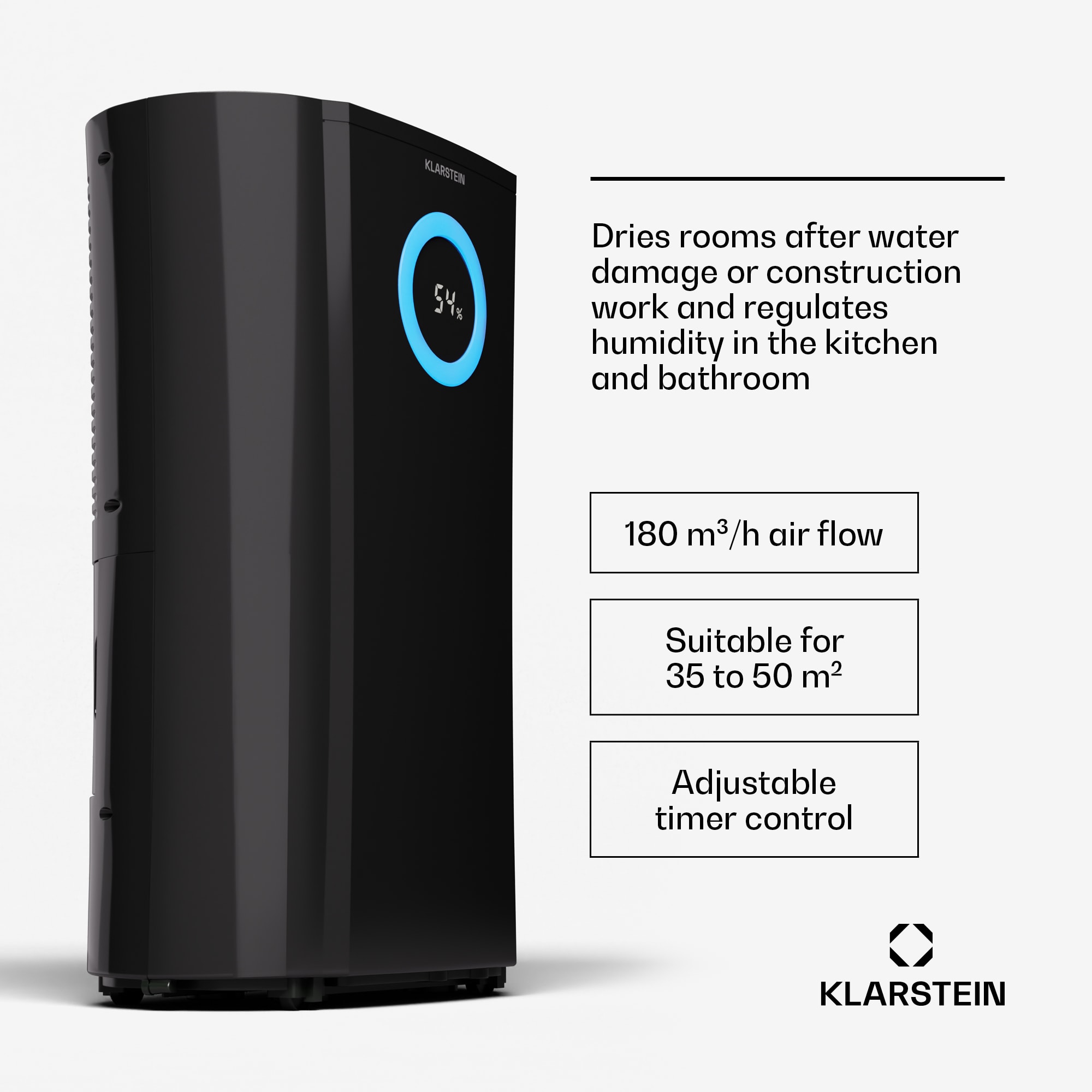 Klarstein DryFy Pro Connect 20 dehumidifier WiFi compression 20l/d 20-30m²