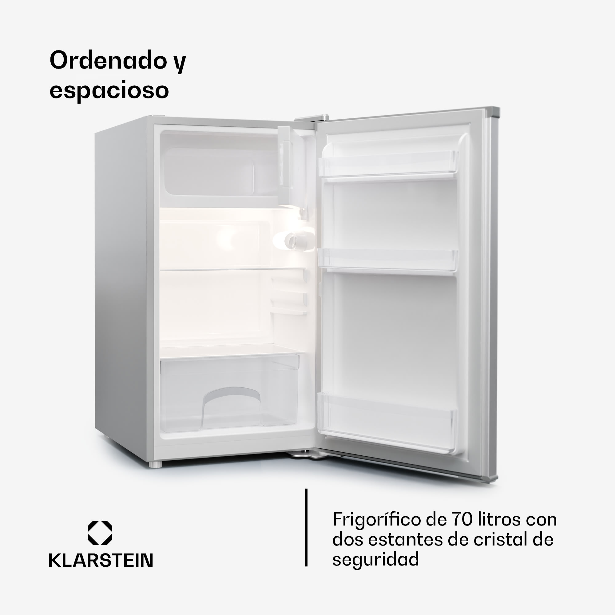Klarstein Cool Cousin combi de frigorífico y congelador 70/11 Litros 40 dB