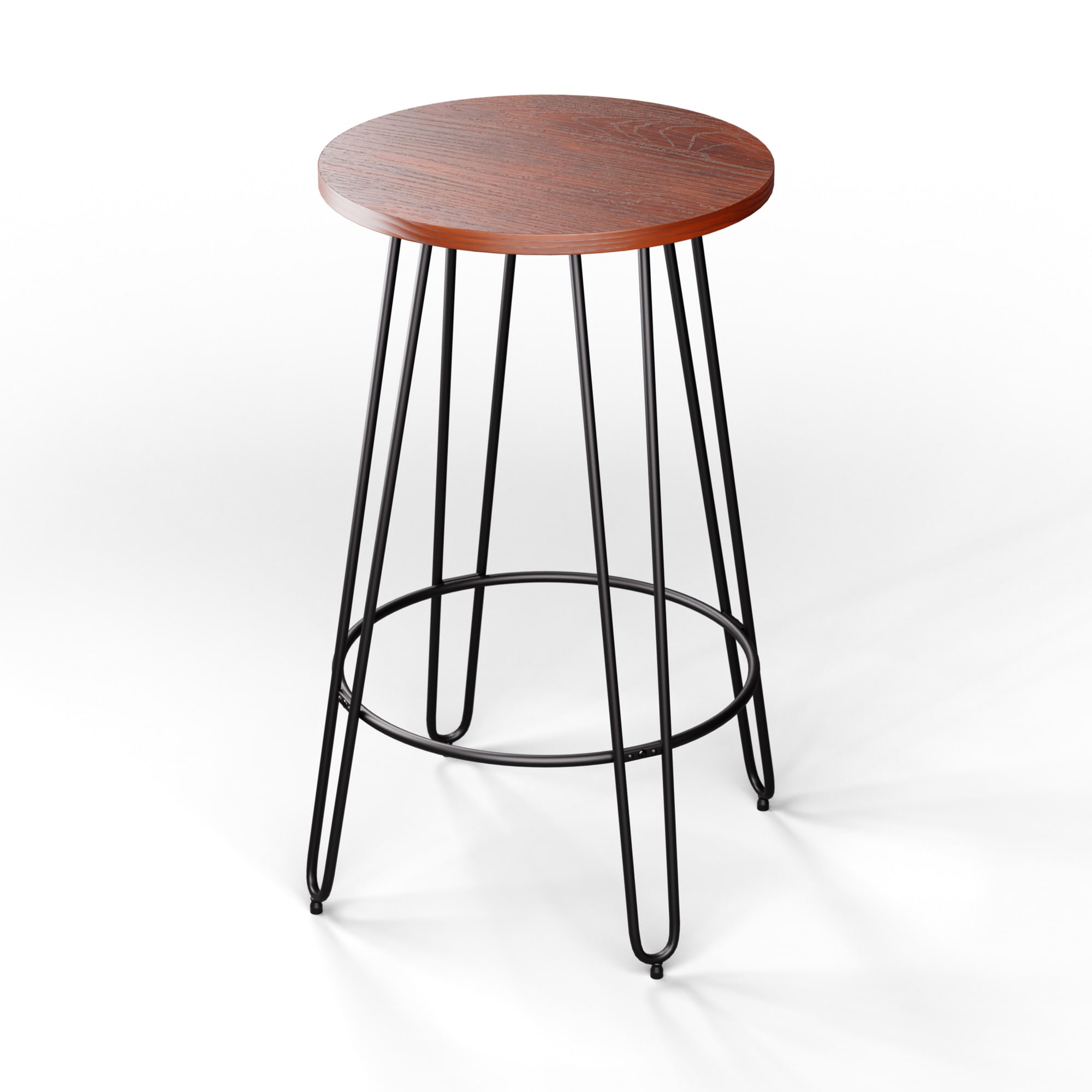 Blumfeldt Hamilton Bistro-Tisch Ø60cm Holz Stahlrahmen
