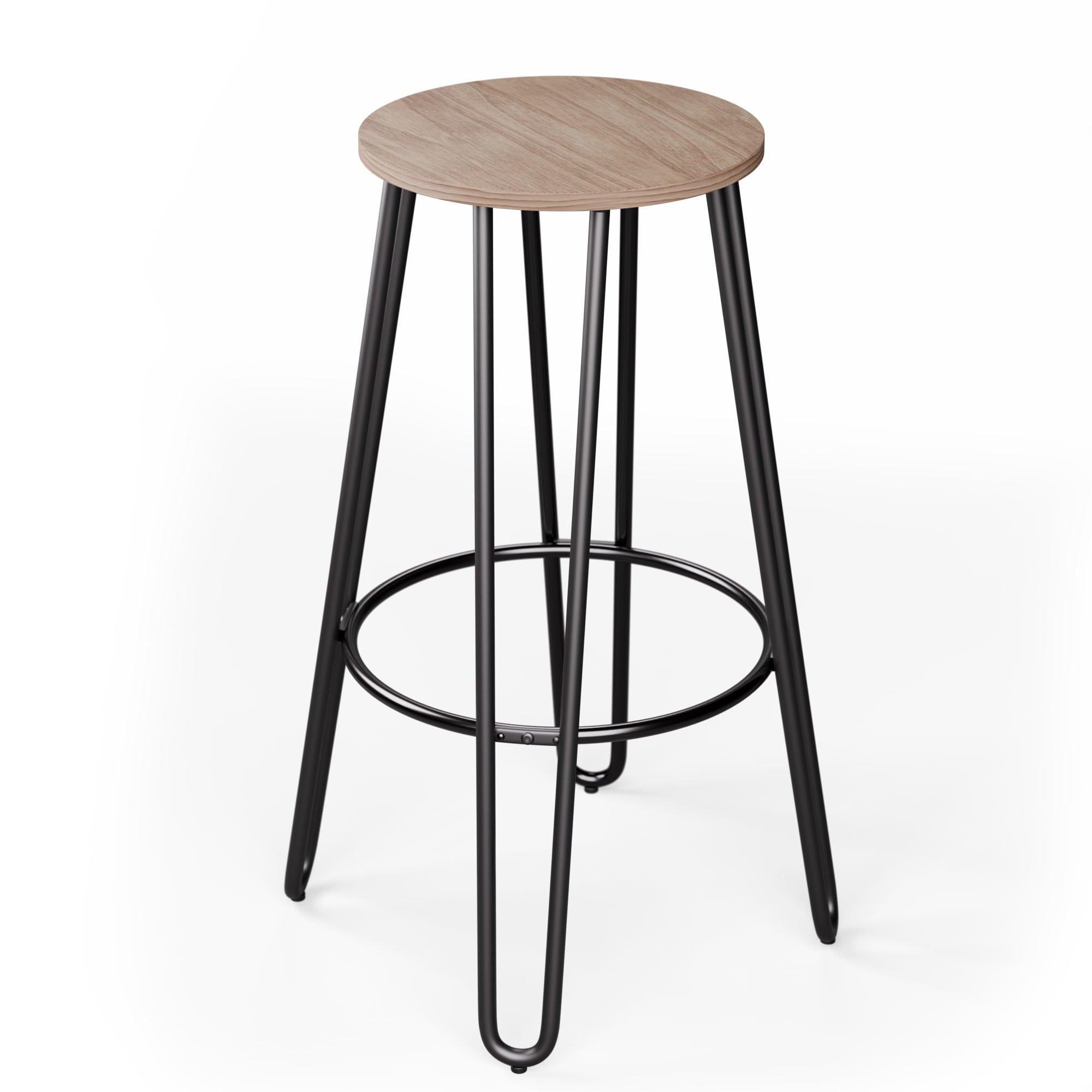 Blumfeldt Silla Bistro Hamilton 1 piezas Ø 33 cm madera estructura de acero