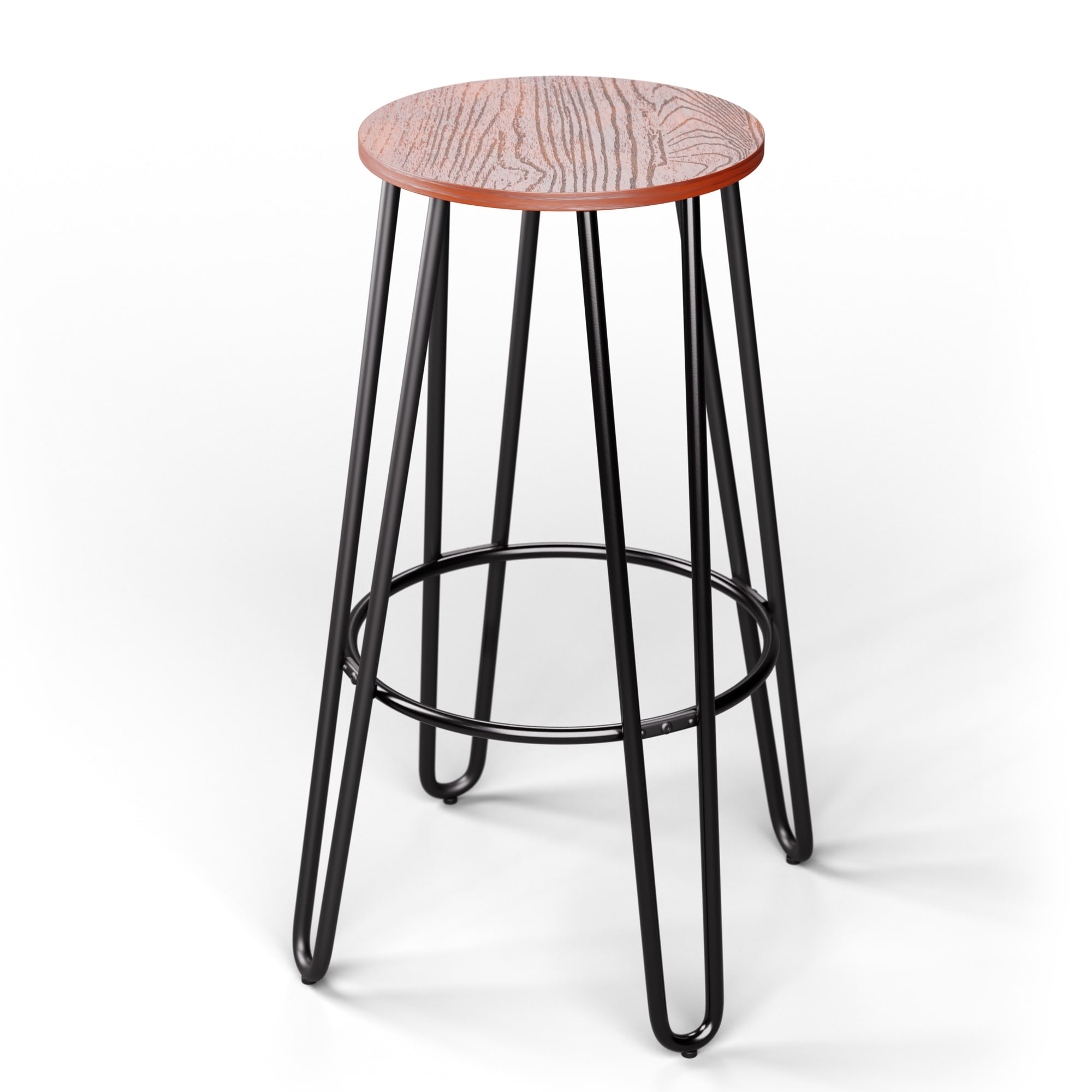 Levně Židle Bistro Hamilton 1 ks Ø33cm Dřevěný ocelový rám