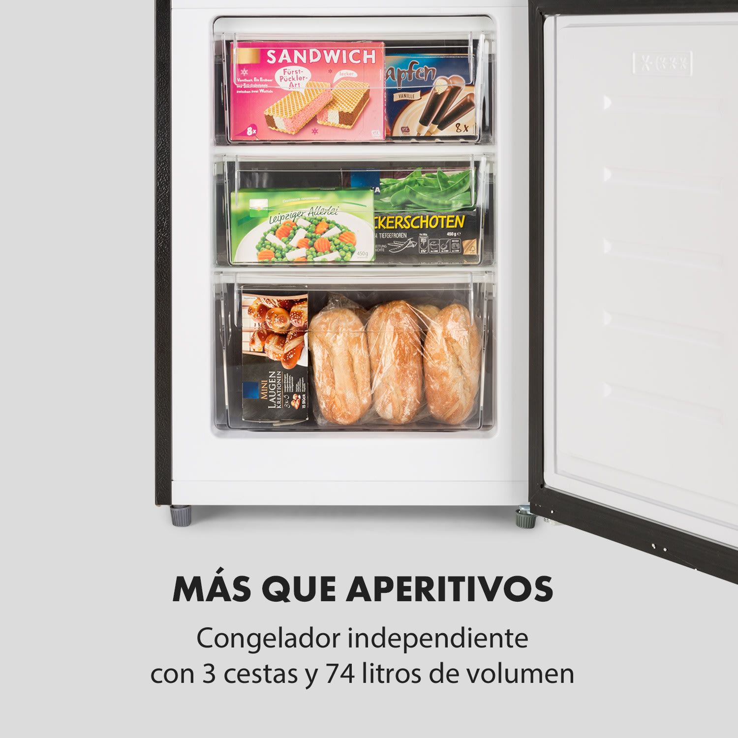 Klarstein Miro XL Combi de frigorífico y congelador 180/69 l Efecto pizarra negra