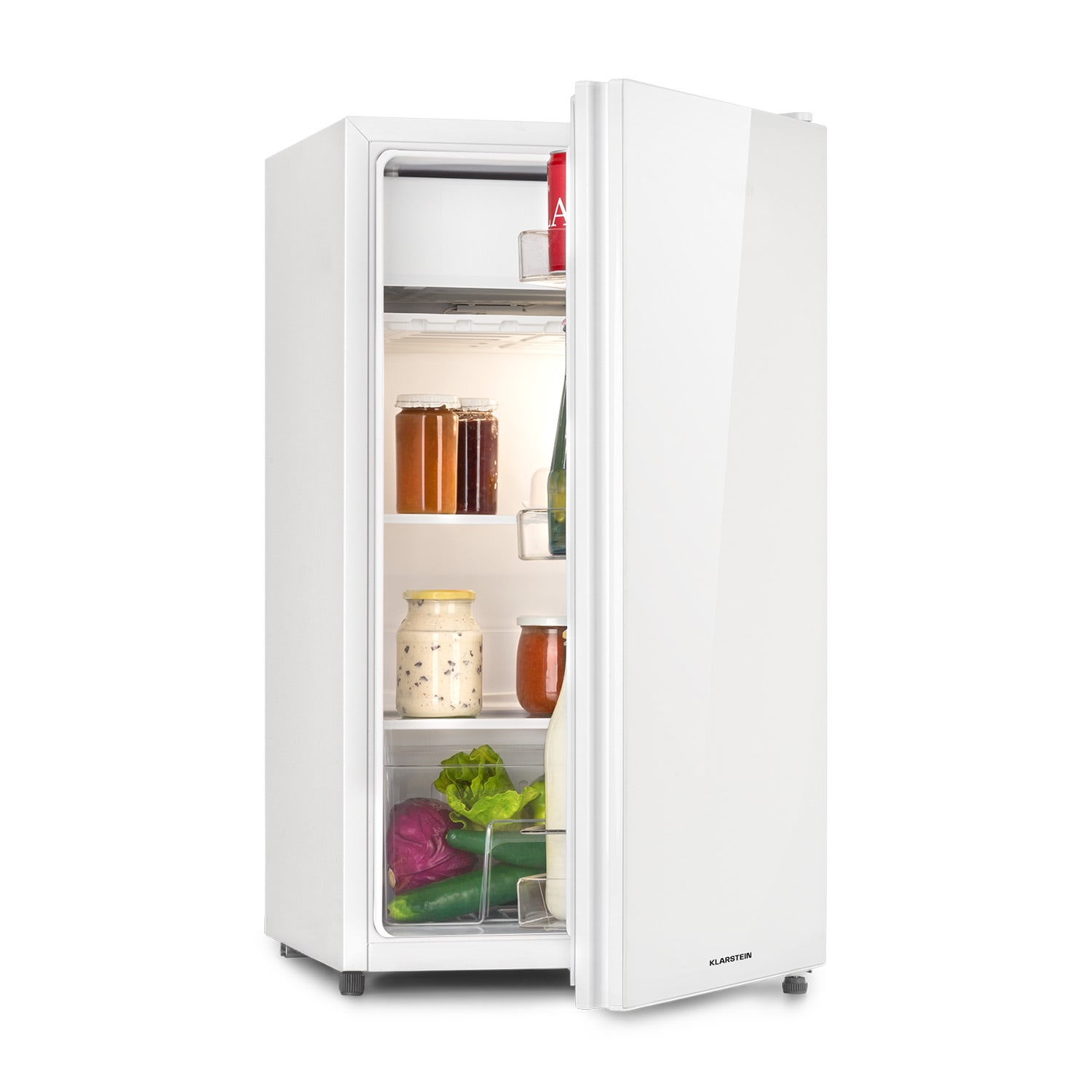 Klarstein Luminance Frost Fridge 91L Crisper Compartment 2 Glass Shelves
