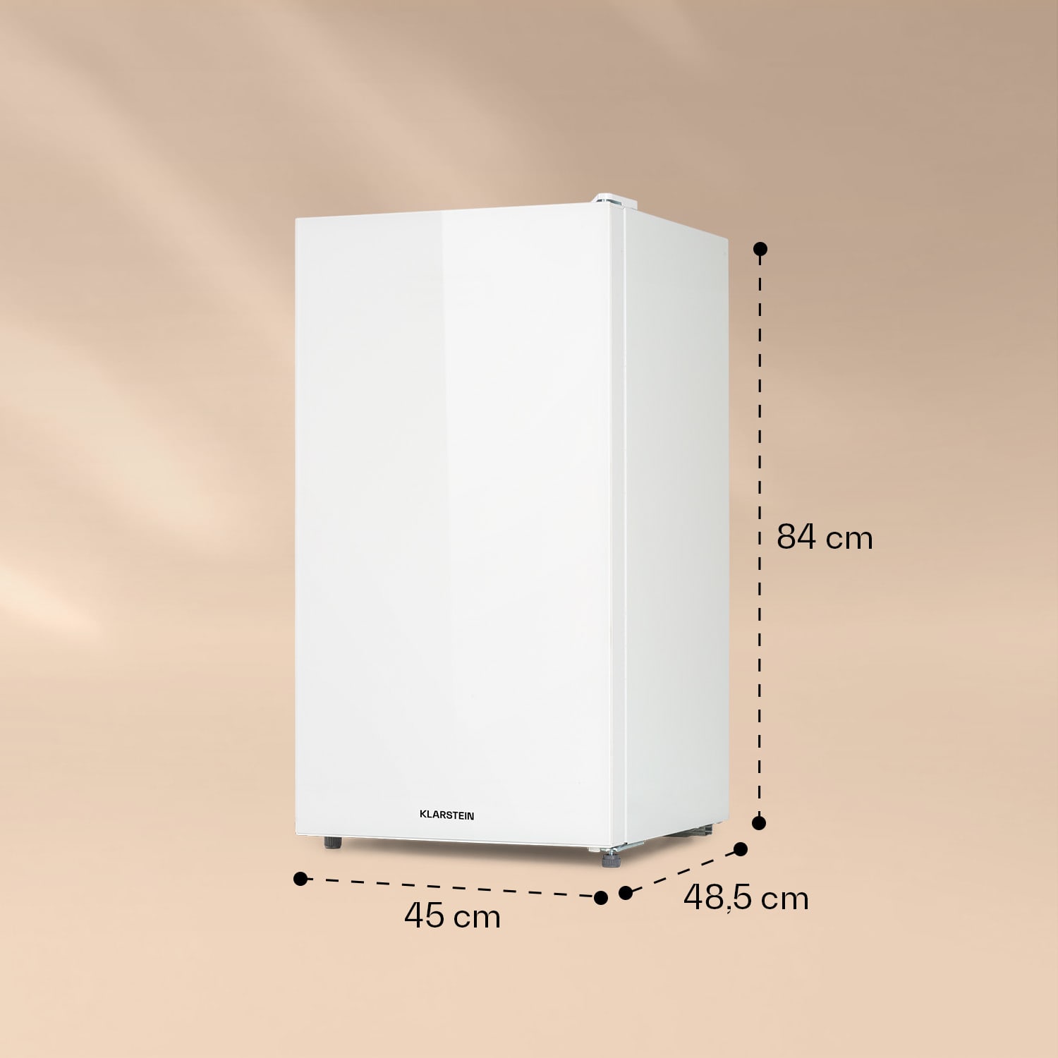 Klarstein Luminance Frost Fridge 91L Crisper Compartment 2 Glass Shelves