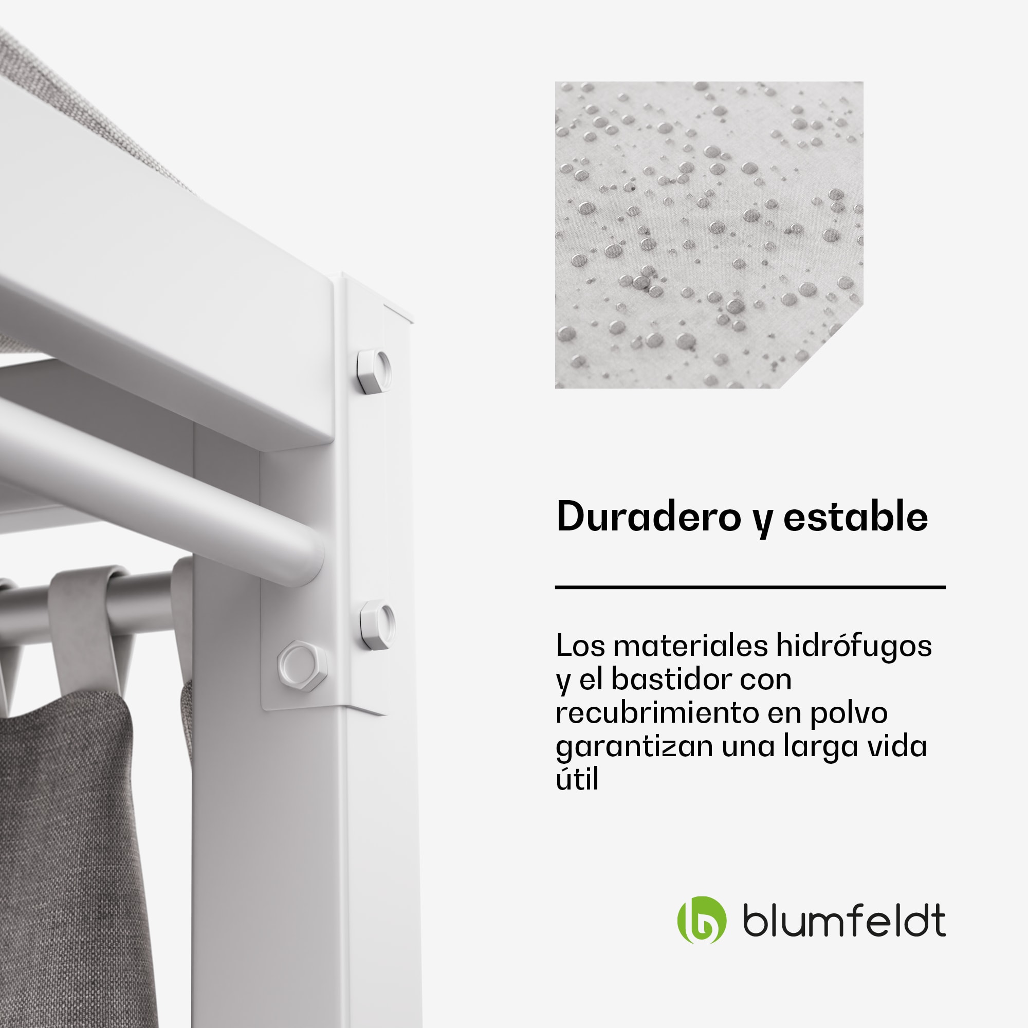 Blumfeldt Tumbona Triple Eremitage | protección solar | hasta 3 personas | marco de aluminio | resistente a la intemperie