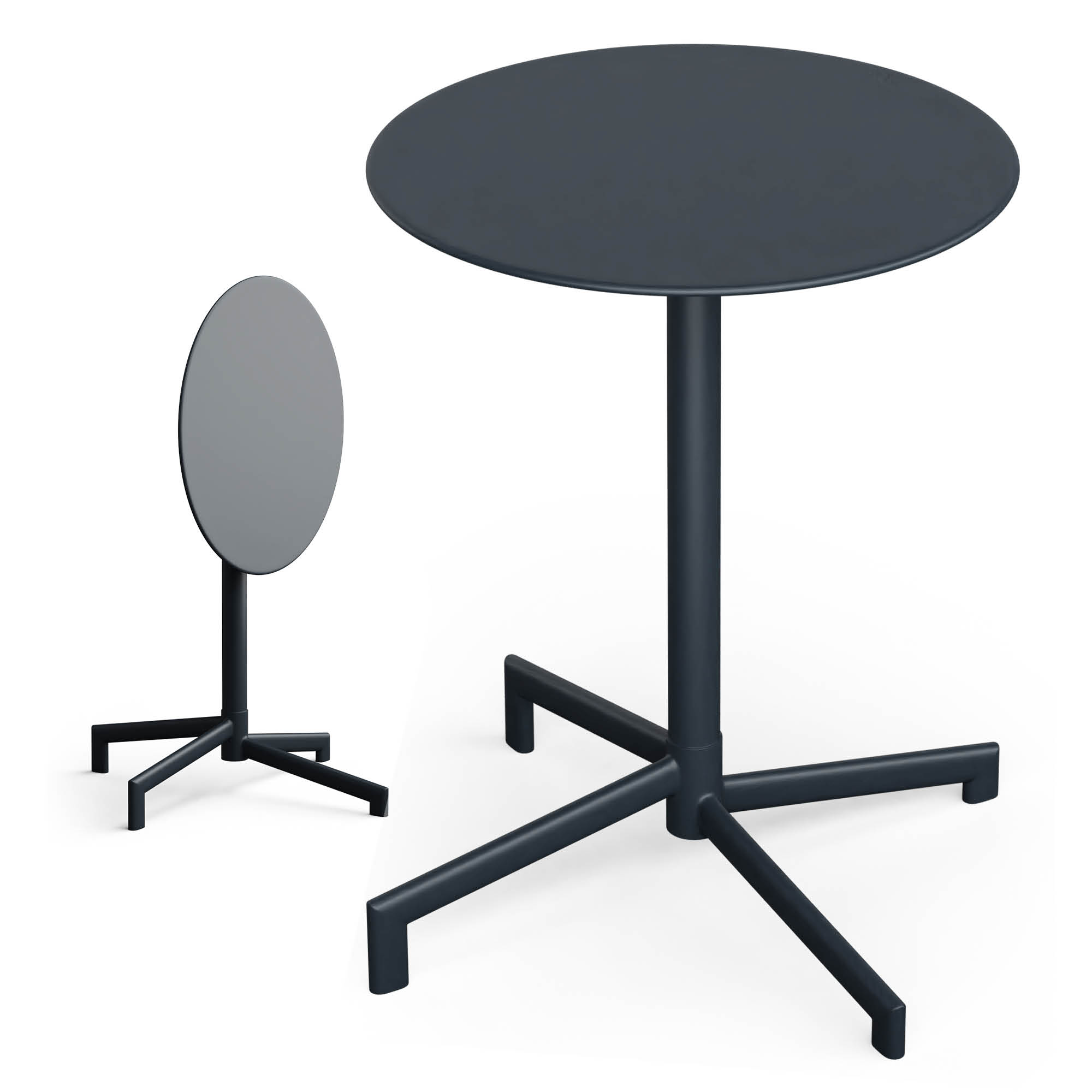 Blumfeldt UrbanEdge - Tavolo da bistrot | Tavolino alto | 60 cm | Pieghevole | Verniciato a polvere | Resistente alle intemperie