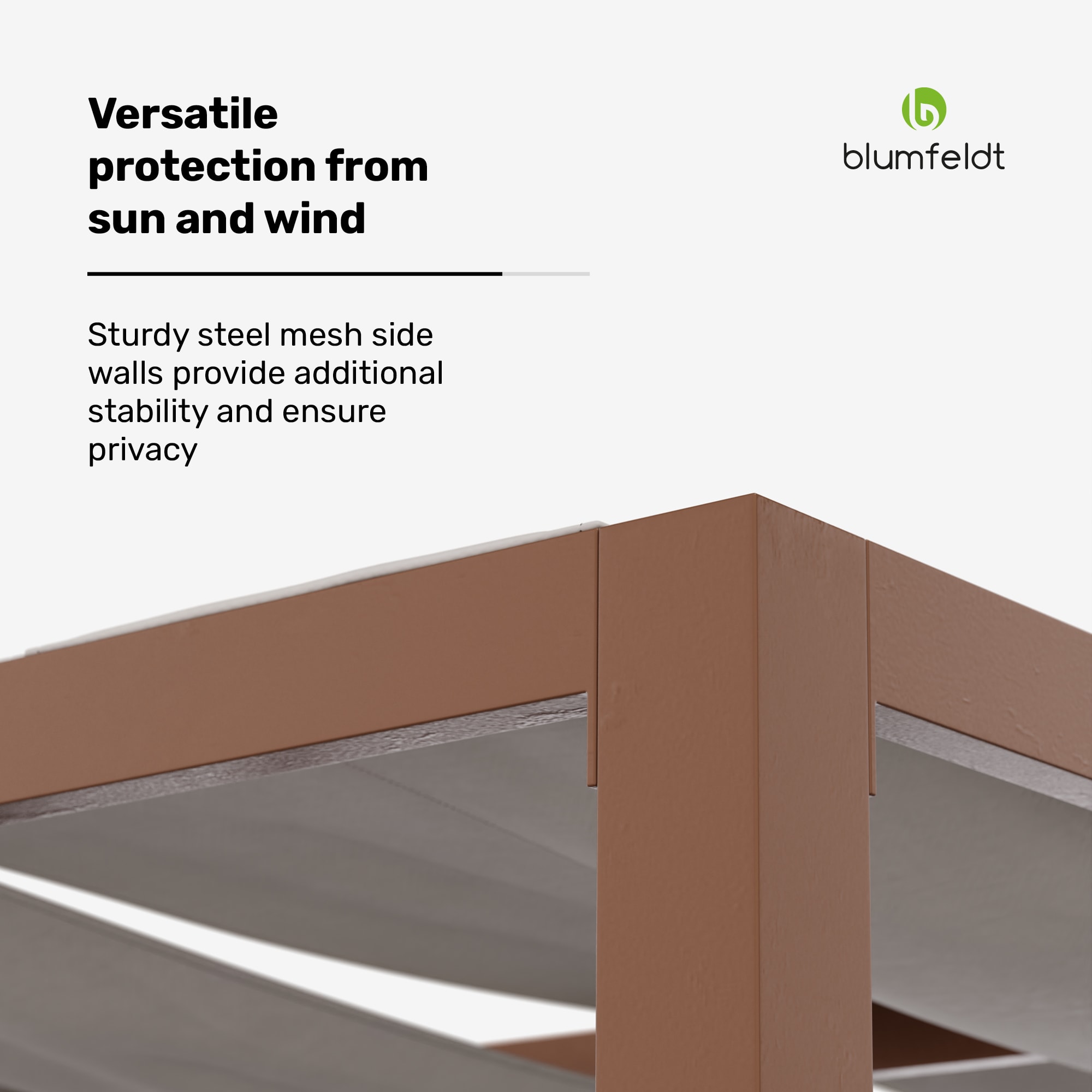 Blumfeldt Shade Cove GreenWall pergola 3x3m privacy screen, powder-coated, weatherproof