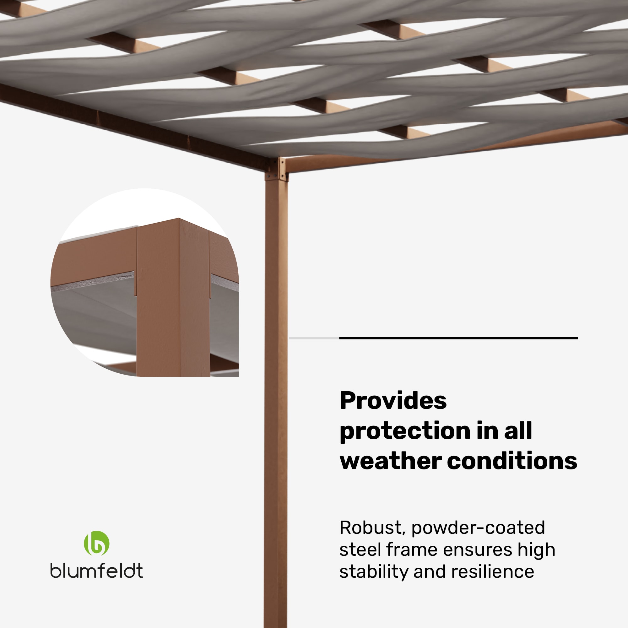 Blumfeldt Shade Cove GreenWall pergola 3x3m privacy screen, powder-coated, weatherproof