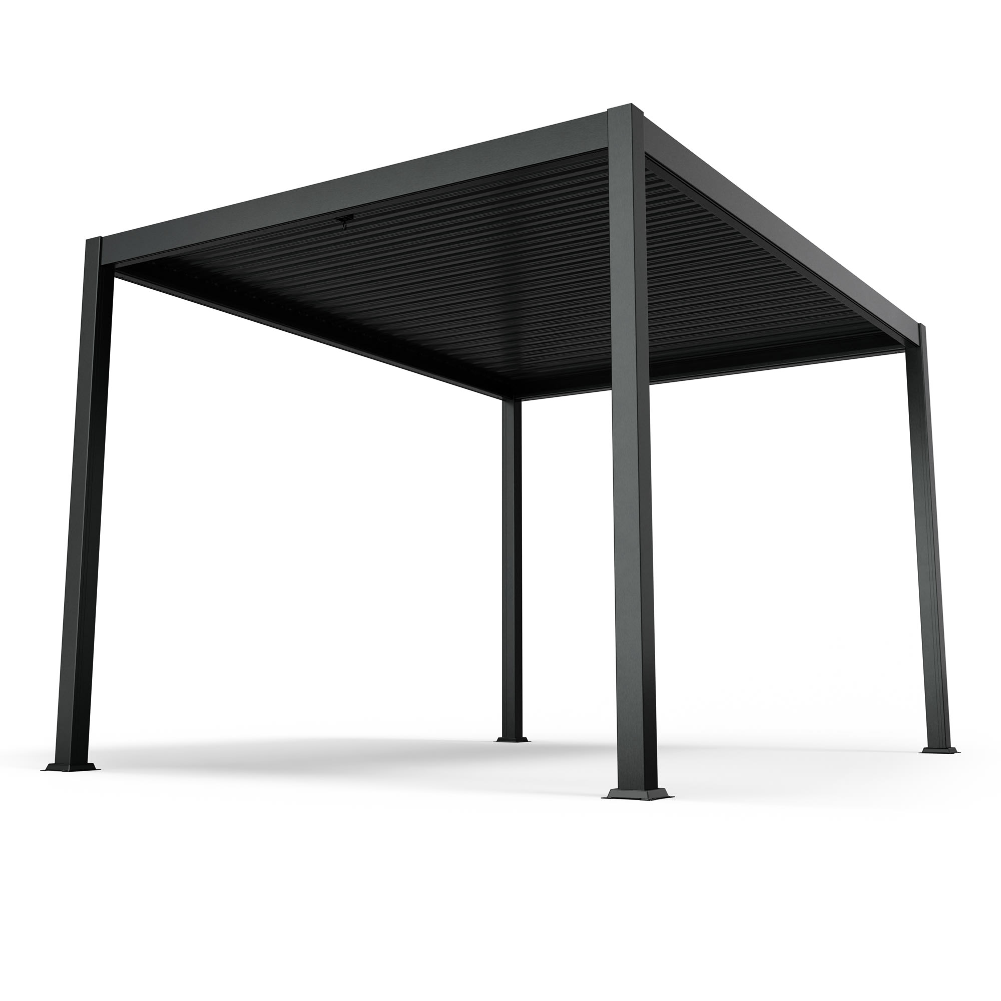 Blumfeldt LuminaHaven gazebo 3x4 m galvanised slatted steel roof protects against sun, rain and wind