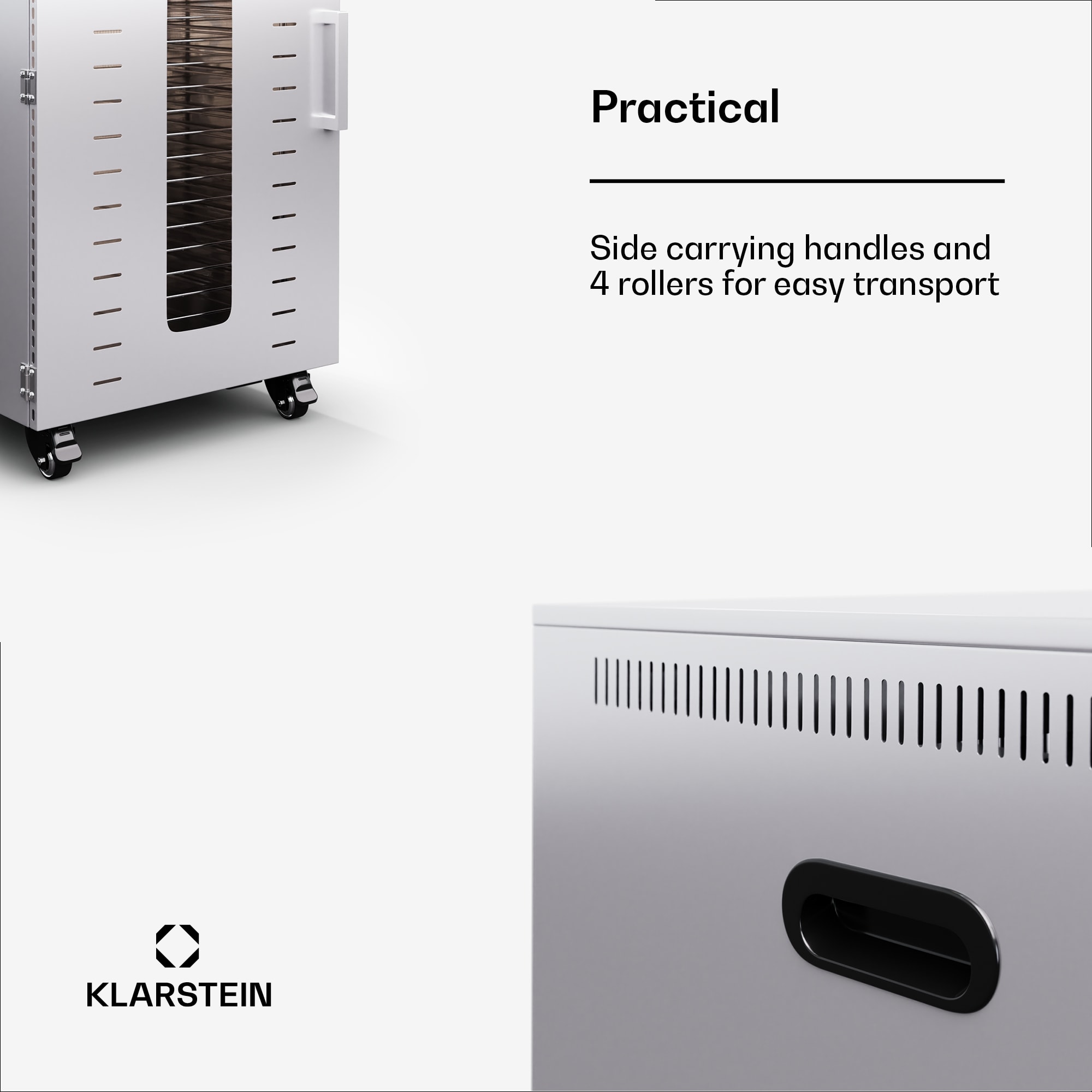 Klarstein MasterJerky 350 dehydrator with 2,000 W temperature range from 30 - 90 C with 24h timer stainless steel