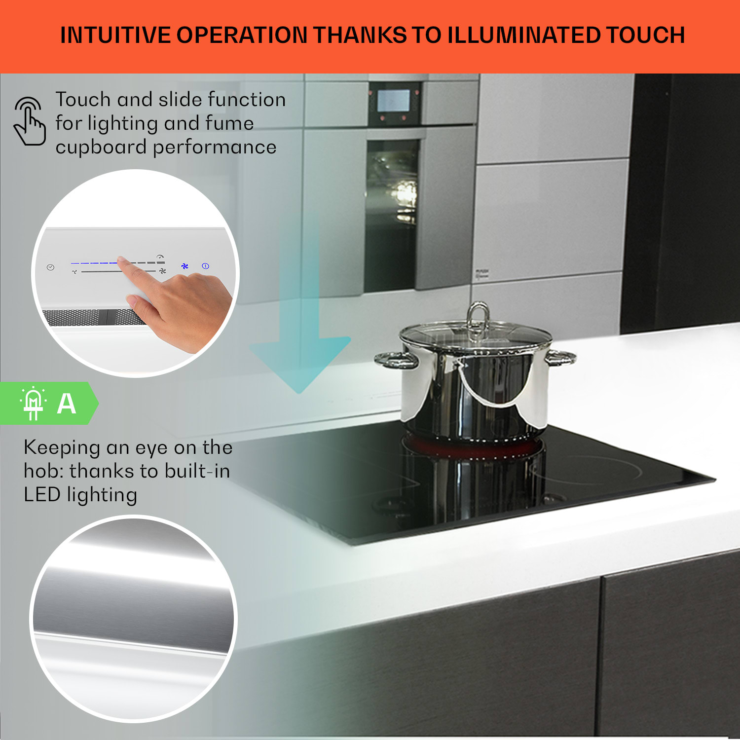 Klarstein Royal Flush Eco Cooker Hood 60 cm 576 m³/h A+