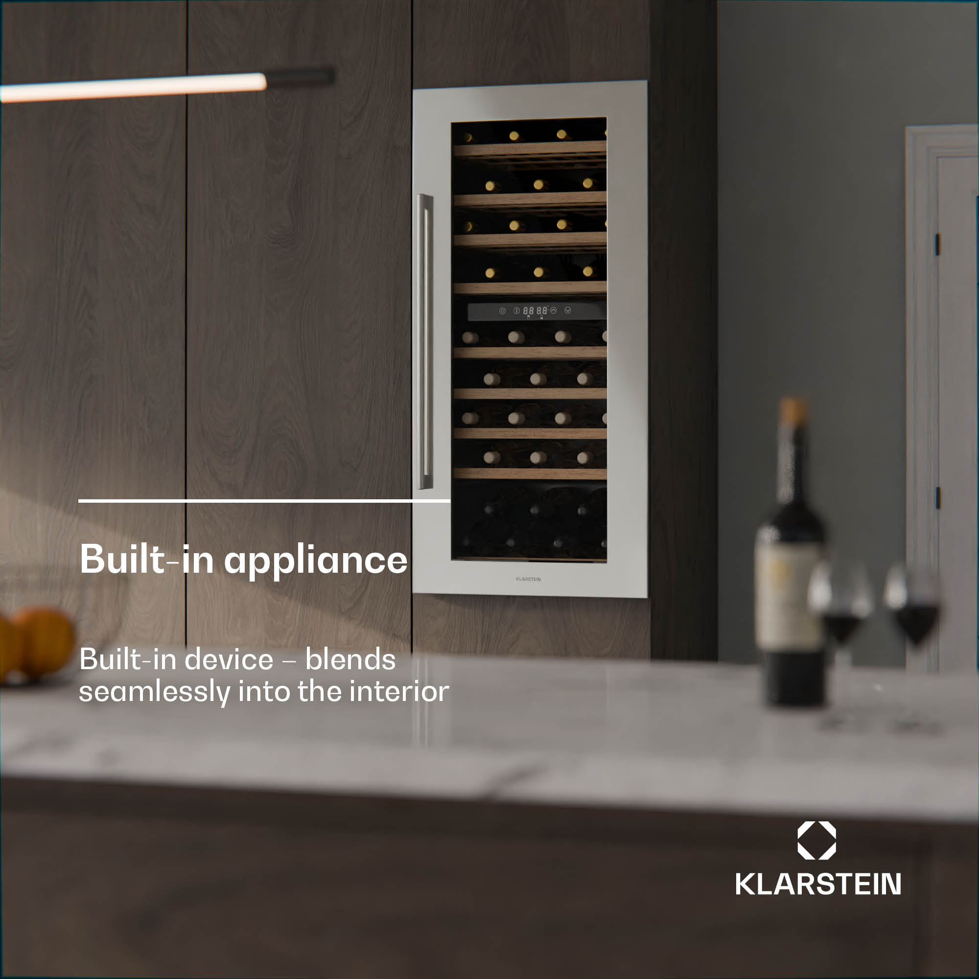 Klarstein Vinsider Duo wine refrigerator | 79 bottles | 2 cooling zones | UV protection | 9 shelves | touch