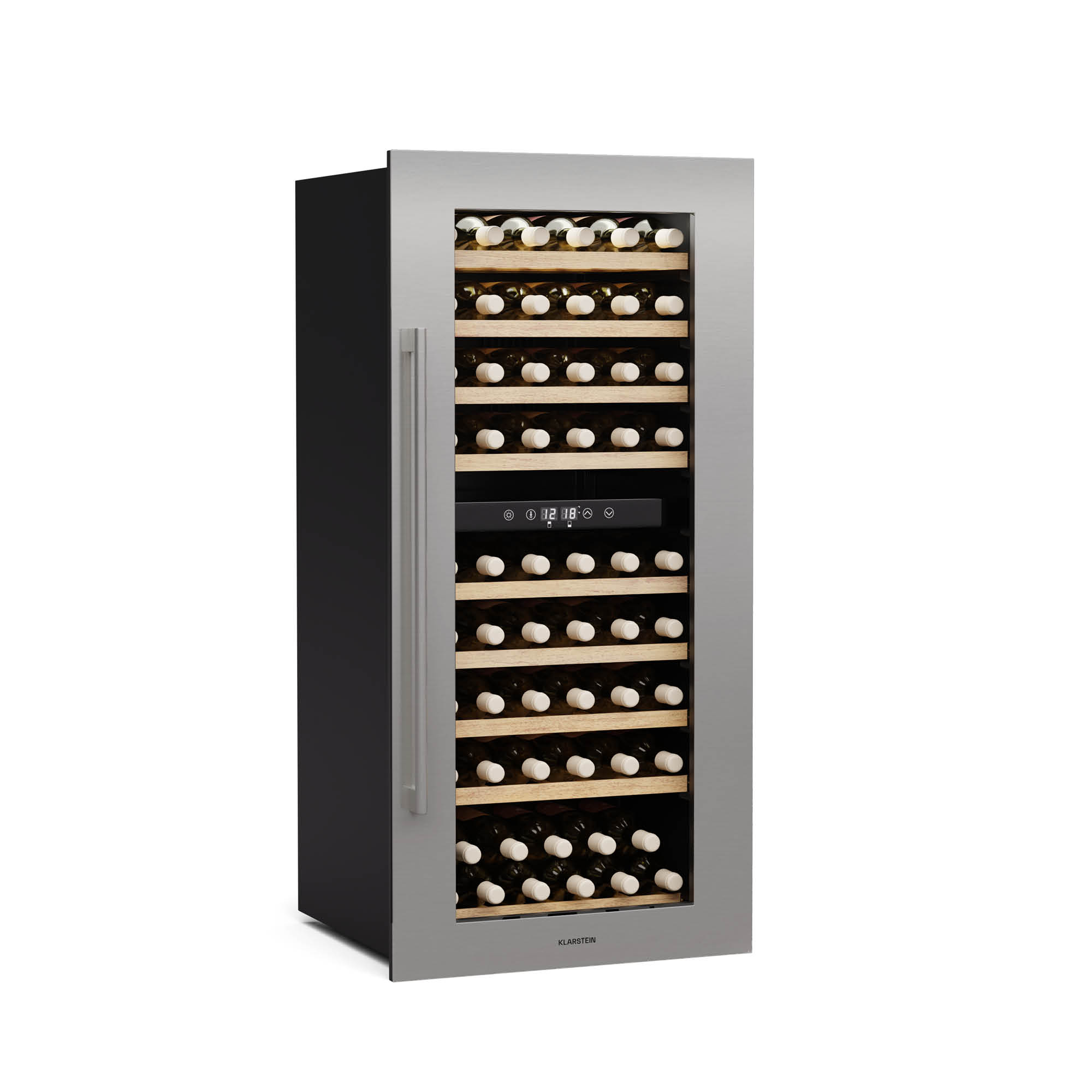 Klarstein Vinsider Duo wine refrigerator | 79 bottles | 2 cooling zones | UV protection | 9 shelves | touch