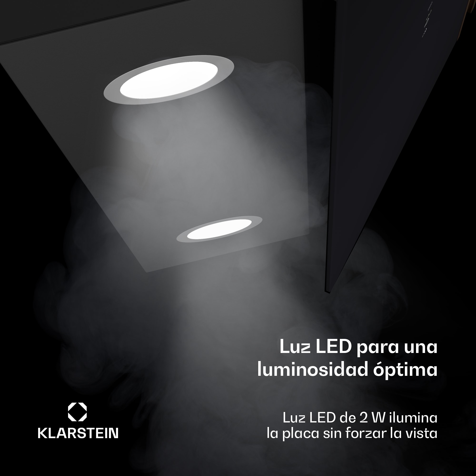 Klarstein Campana extractora Alina | 90 cm | 690 m³/h | Silenciosa | EEC A