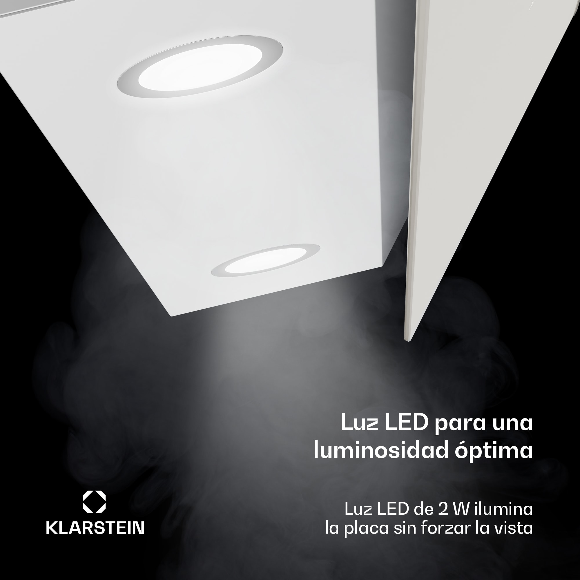Klarstein Campana extractora Alina | 90 cm | 690 m³/h | Silenciosa | EEC A