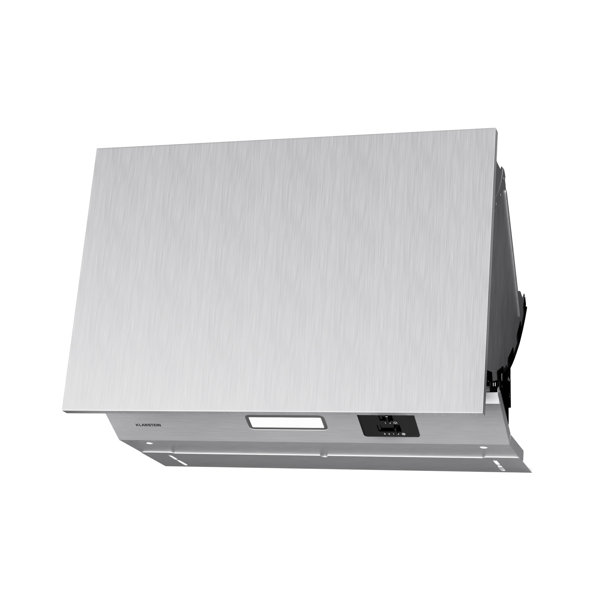 Klarstein Campana Swift Cuadrada | Campana empotrada | 402 m³/h | CEE C | extracción/recirculación | LED