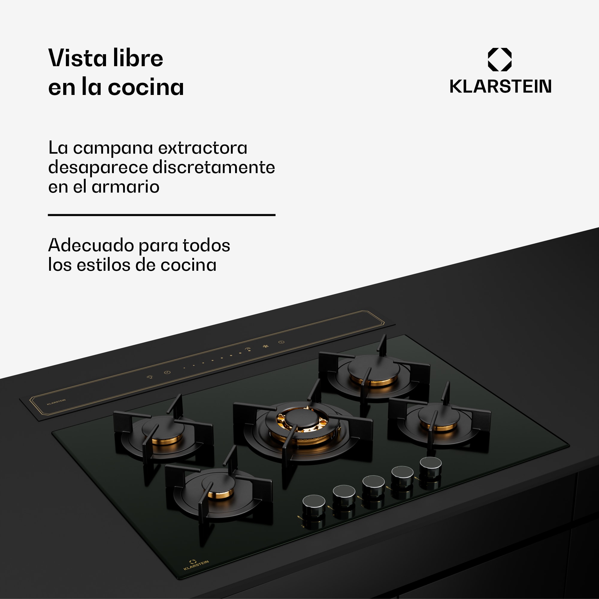 Klarstein Campana extractora Victoria | 90 cm | A++ | 3 niveles | hasta 713,8 m³/h | 120 W