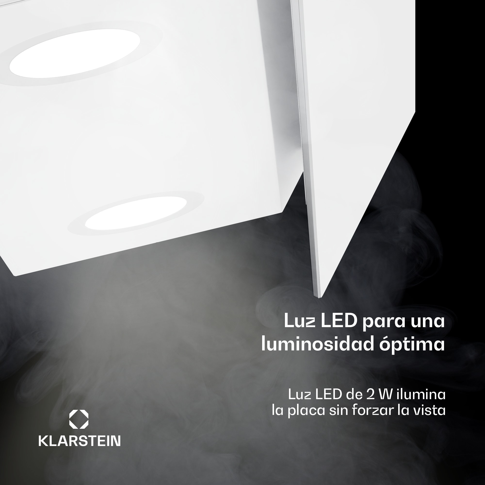 Klarstein Campana extractora Alina | CEE A | Táctil | Iluminación LED | Extracción de aire/recirculación | 600 m³/h