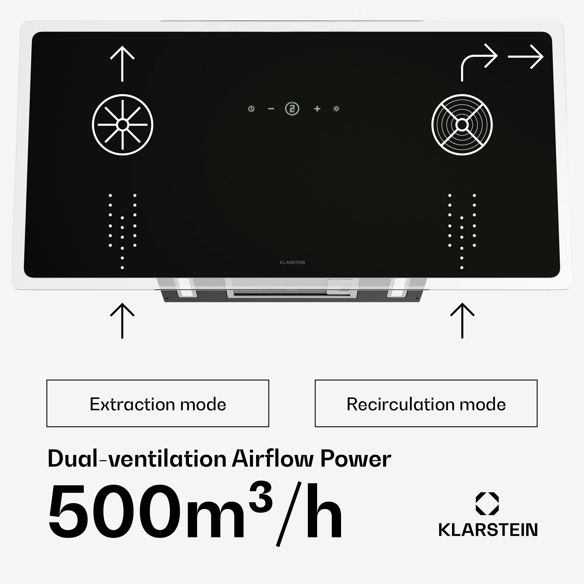 Klarstein AlizeEdge extractor bonnet | Touch | Flat | Quiet | Construction | A+