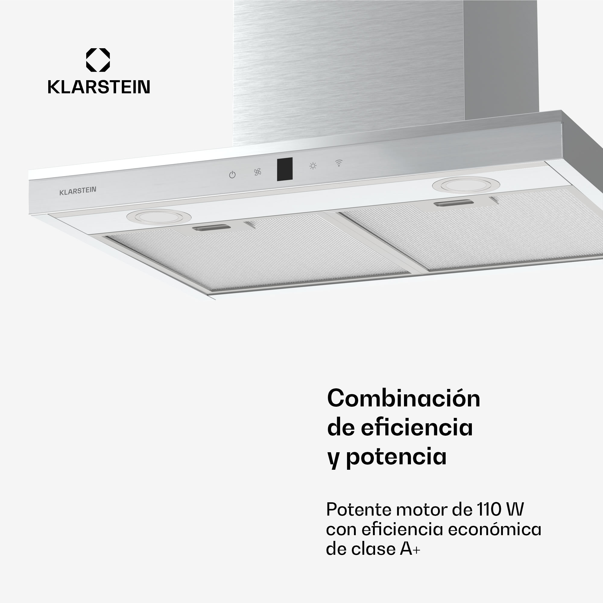 Klarstein Auriana Campana extractora | Luz ambiente | 700 m³/h | Wifi | Táctil | Led