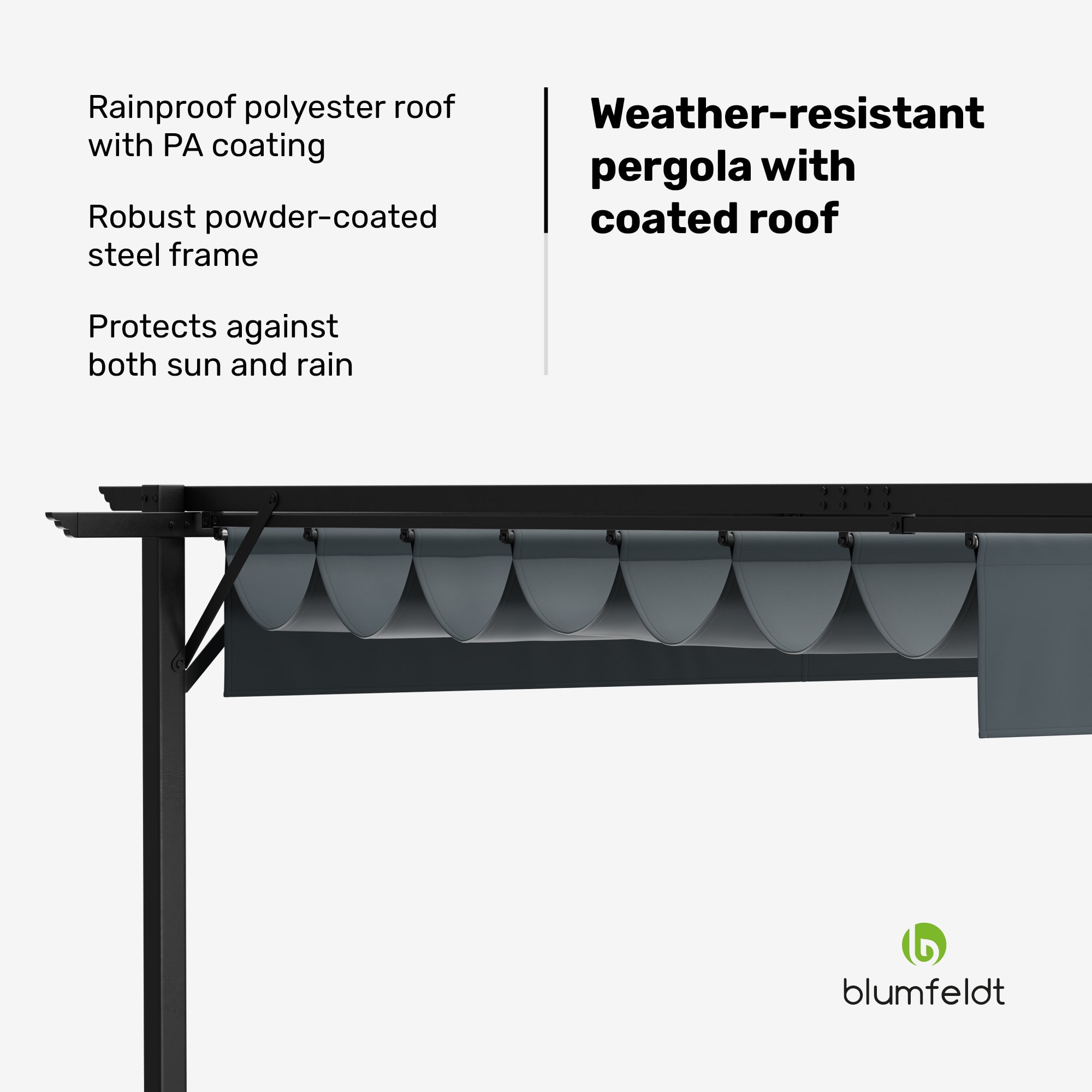 Blumfeldt Pantheon Robust pergola 3x4m weather-resistant powder-coated steel