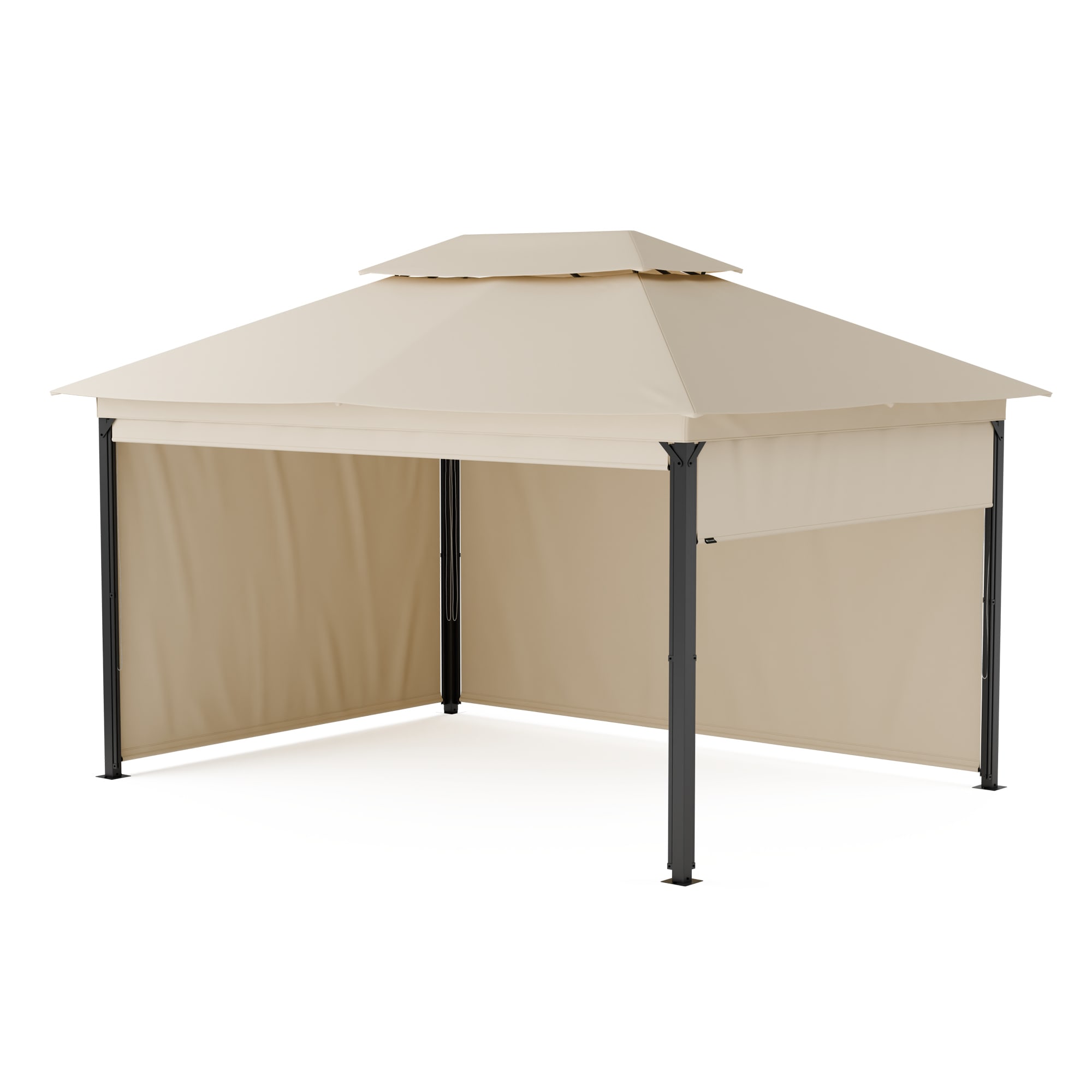 Blumfeldt Grandezza Cortina garden gazebo 3x4 m | weather-resistant | powder-coated | side roller shutters