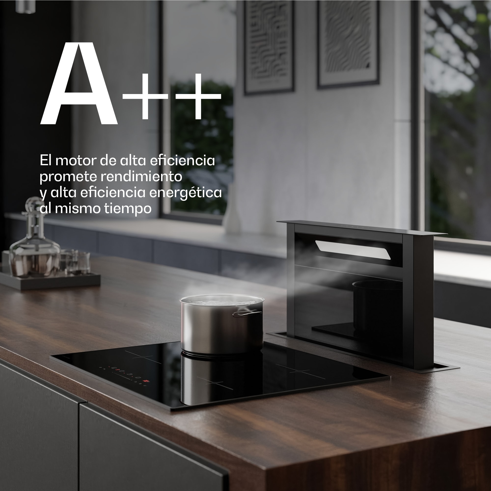 Klarstein Sistema de extracción Velaire | Elegante, minimalista, potente | Clase de energía A++ | 853 m³/h | 60 cm