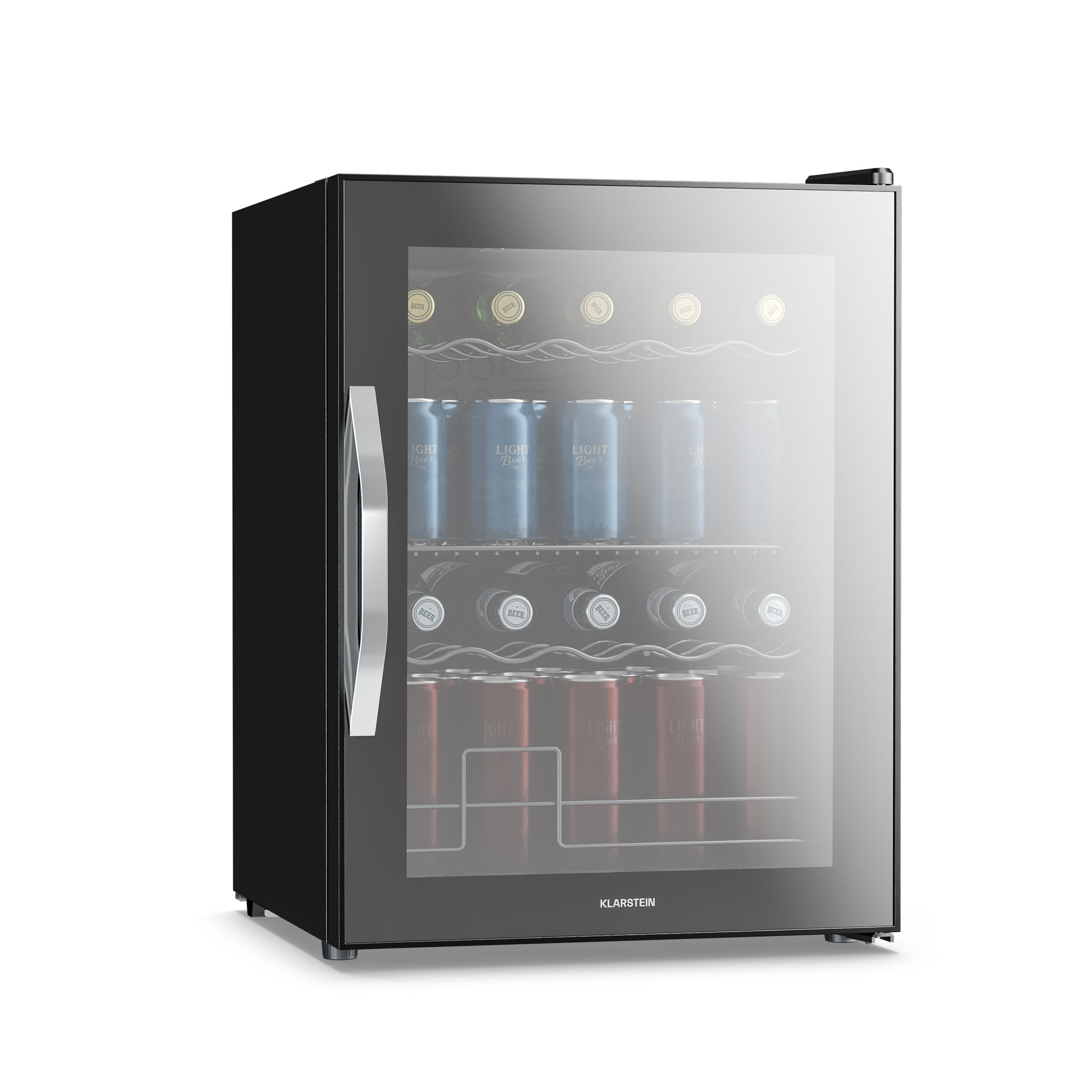 Levně Klarstein Chladnička na nápoje Beersafe se zrcadlovými skleněnými dveřmi | 64 x 48 cm | Vnitřní LED osvětlení