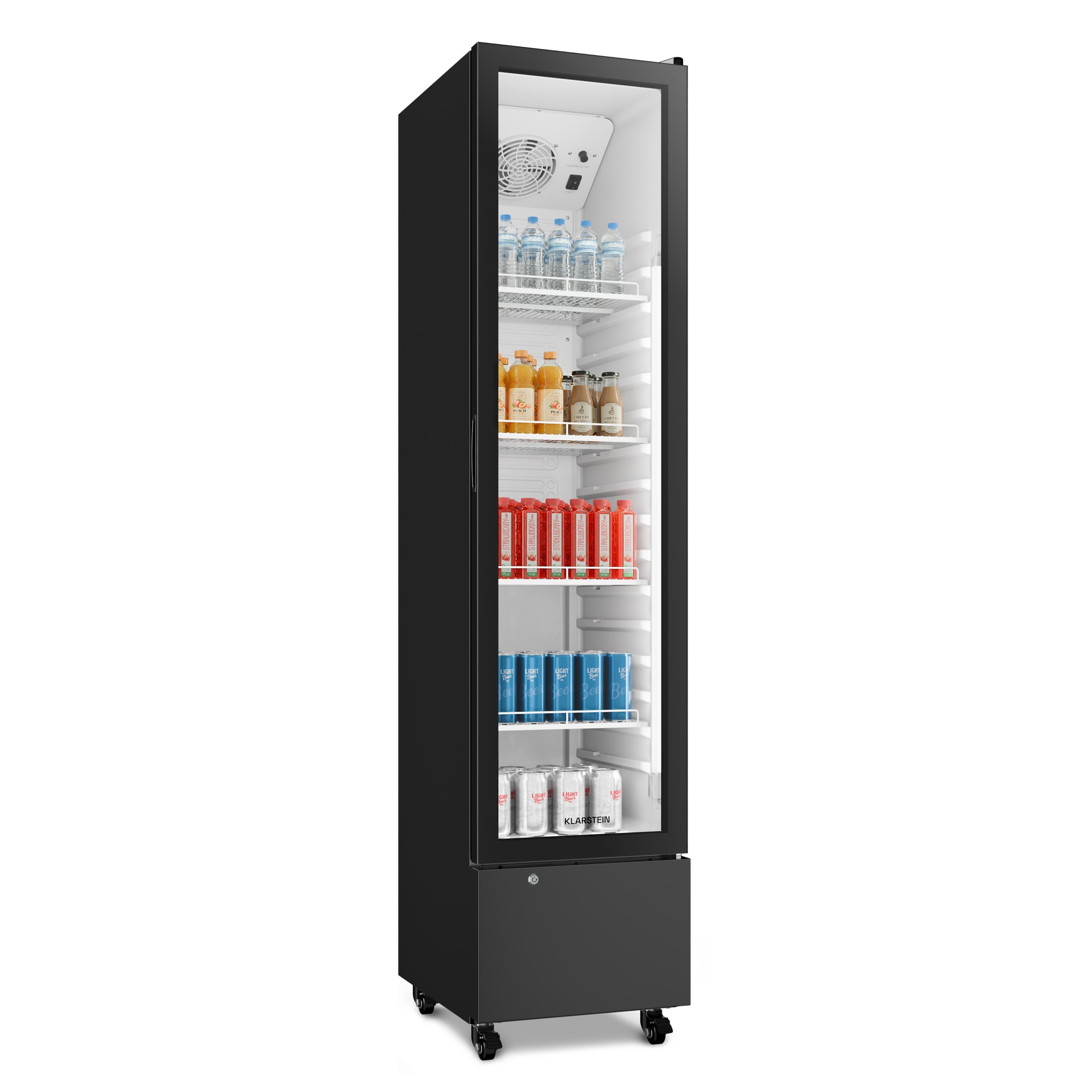 Levně GrandCooler gastro lednice na nápoje | 191,5 x 43 cm | LED vnitřní osvětlení | Černá