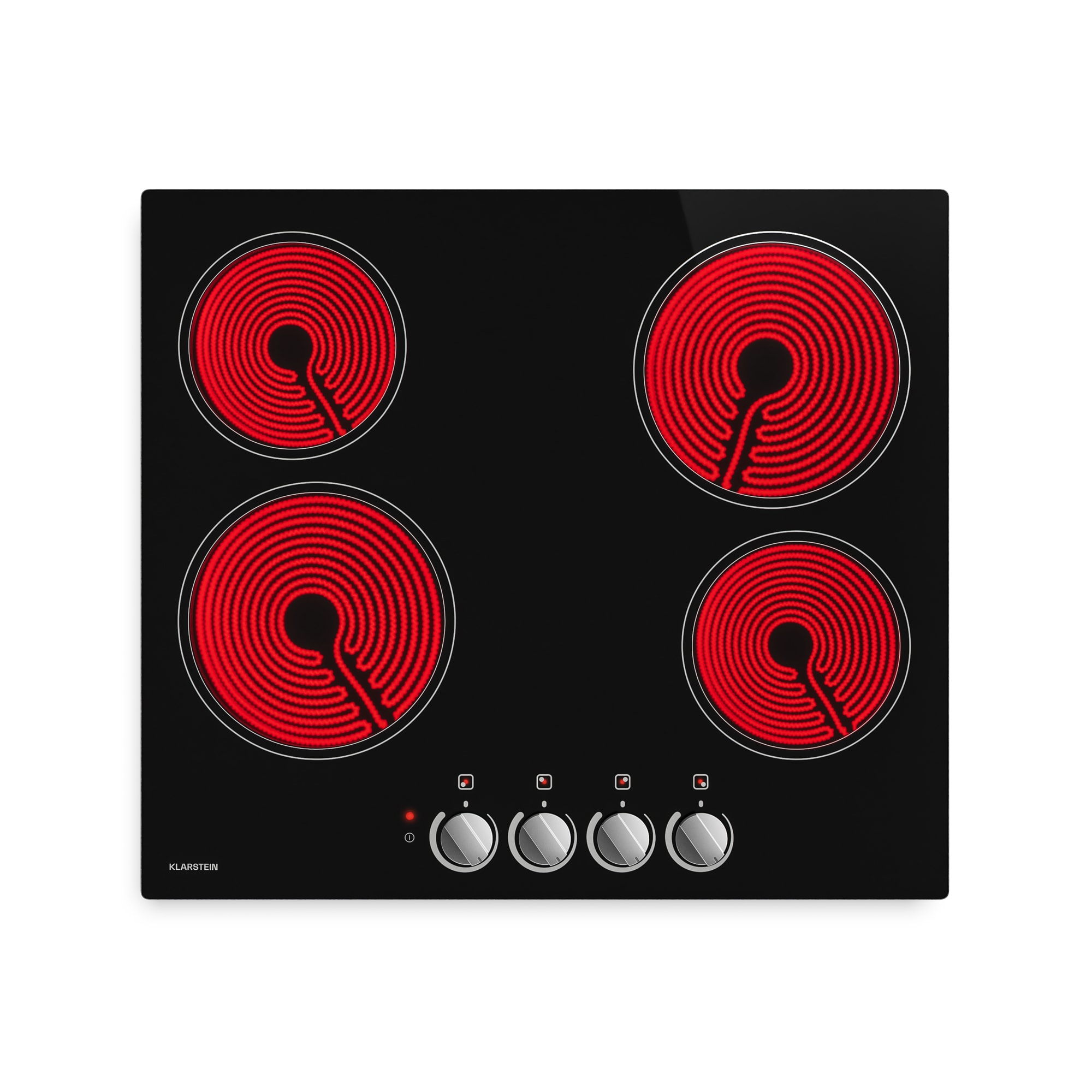 Levně EasyCook sklokeramická varná doska | 4 varné zóny | 6000 W | 11 úrovní výkonu | 60 cm