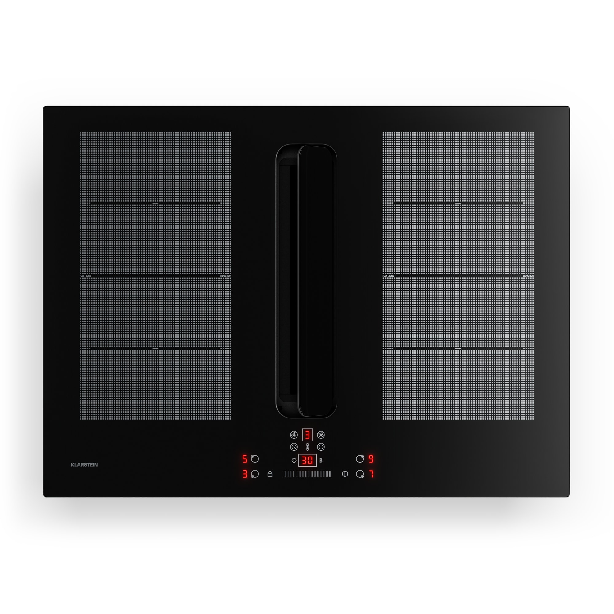 Fotografie produktu: Klarstein Indukční varná deska ChefFusion s digestoří | 4 varné zóny | 7200 W | 504,3 m³/h | 70 cm