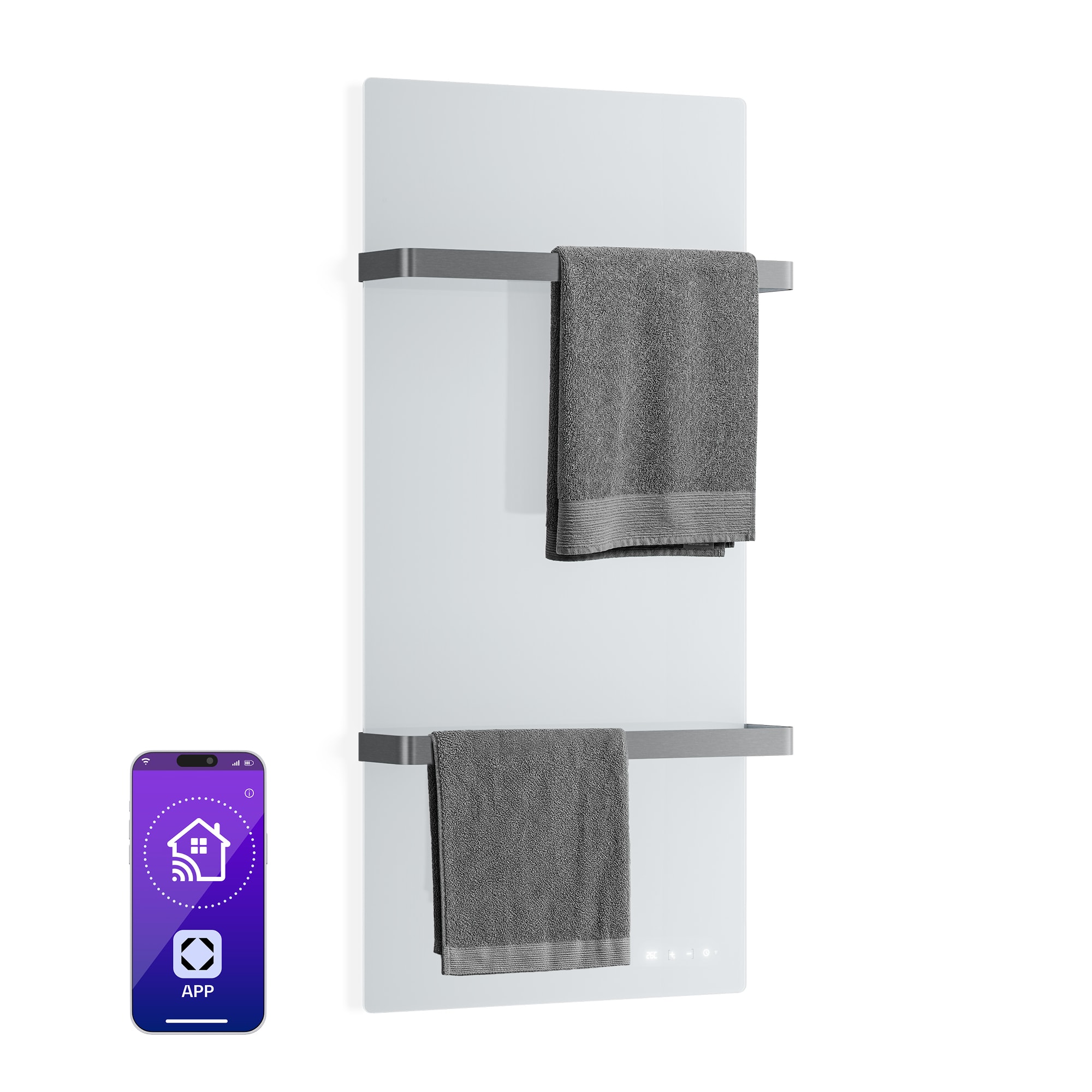 Fotografie produktu: Klarstein Infračervený panel HotSpot Crystal Smart | 800 W | 12 m² | Dotykové ovládání a hlasový asistent