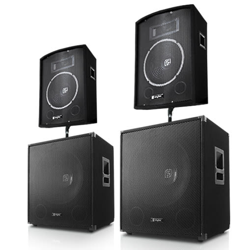 PA Set "Berlin Bassline" 2000 Watt 2.2 Set 2 Boxen 2 Subwoofer