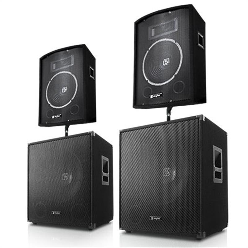 PA Set "Frankfurt Basslauf" 3200 Watt 2 Boxen 2 Subwoofer