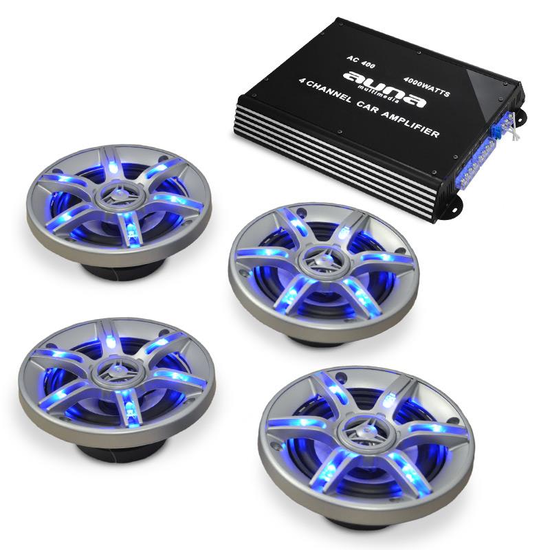 Car-Hifi Lautsprecher-Verstärker-Set "BeatPilot FX-401