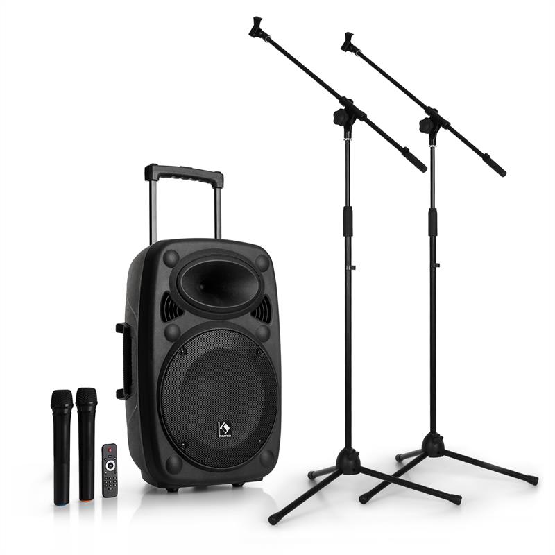 Streetstar 12 Mobile PA-Anlage Mikrofonstativ-Set 12" PA-Anlage 2x Mikro