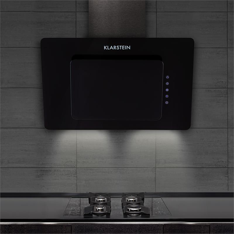 Klarstein Lorea 60 Cooker Extractor Hood Including Activated Carbon Filter | Black