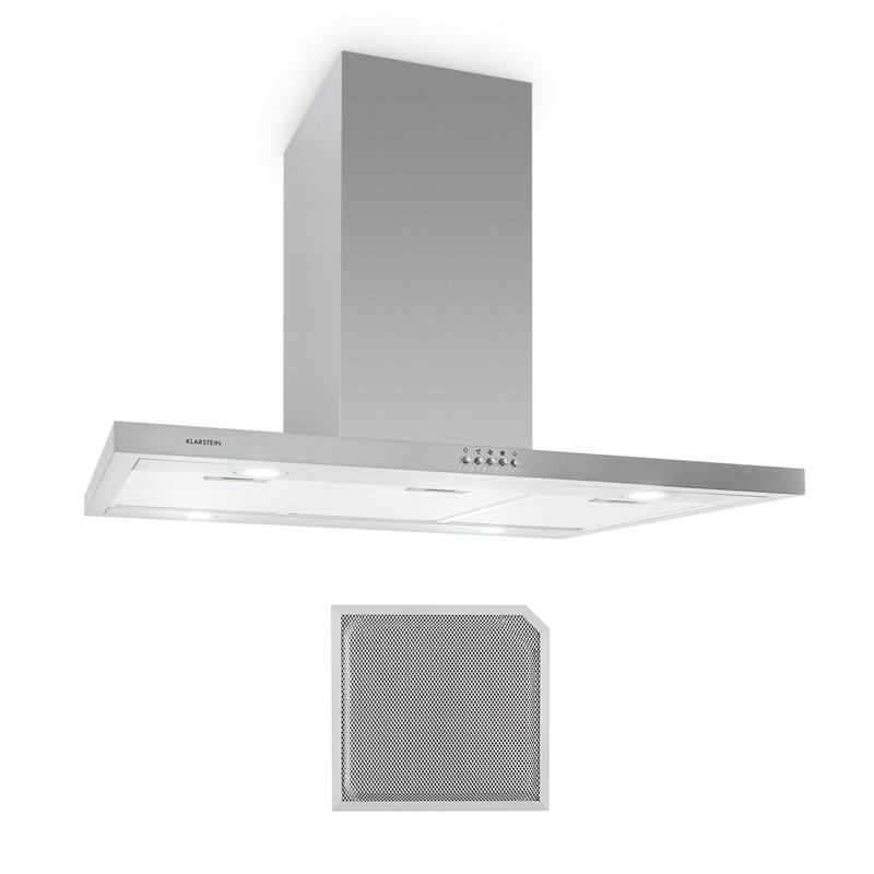 Bonita Dunstabzugshaube Umluftset 90cm 500 m³/h Aktivkohlefilter