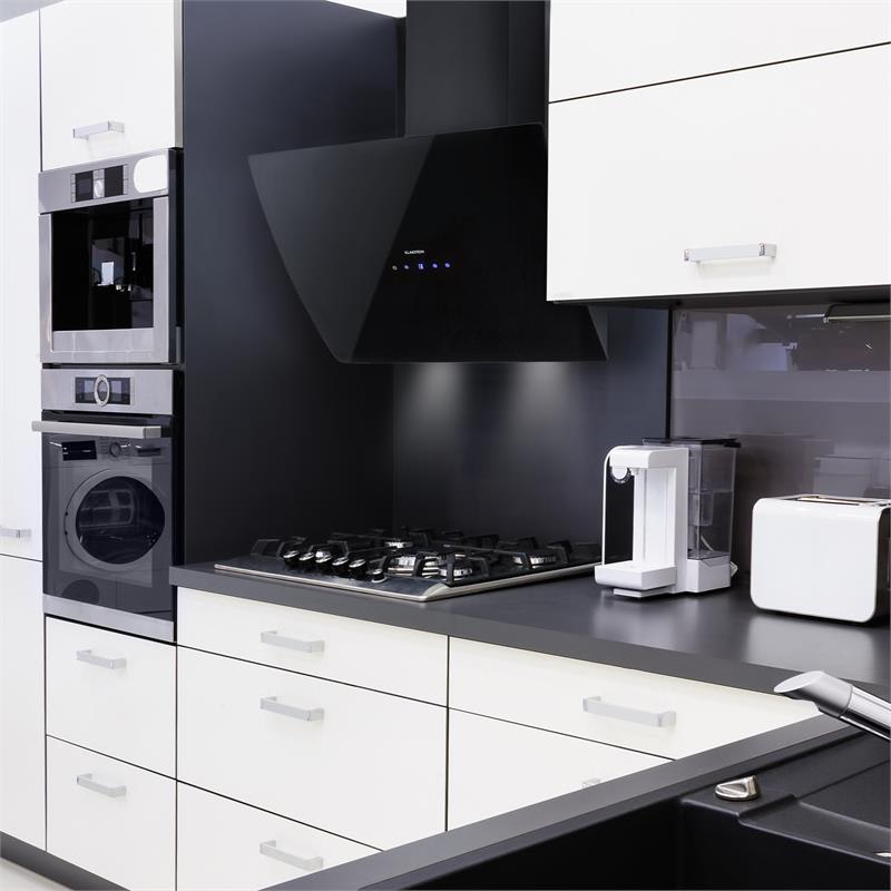 Klarstein Annabelle 60 Cooker Extractor Hood Recirculation Set 595 m³ / h Touch Fitting Black
