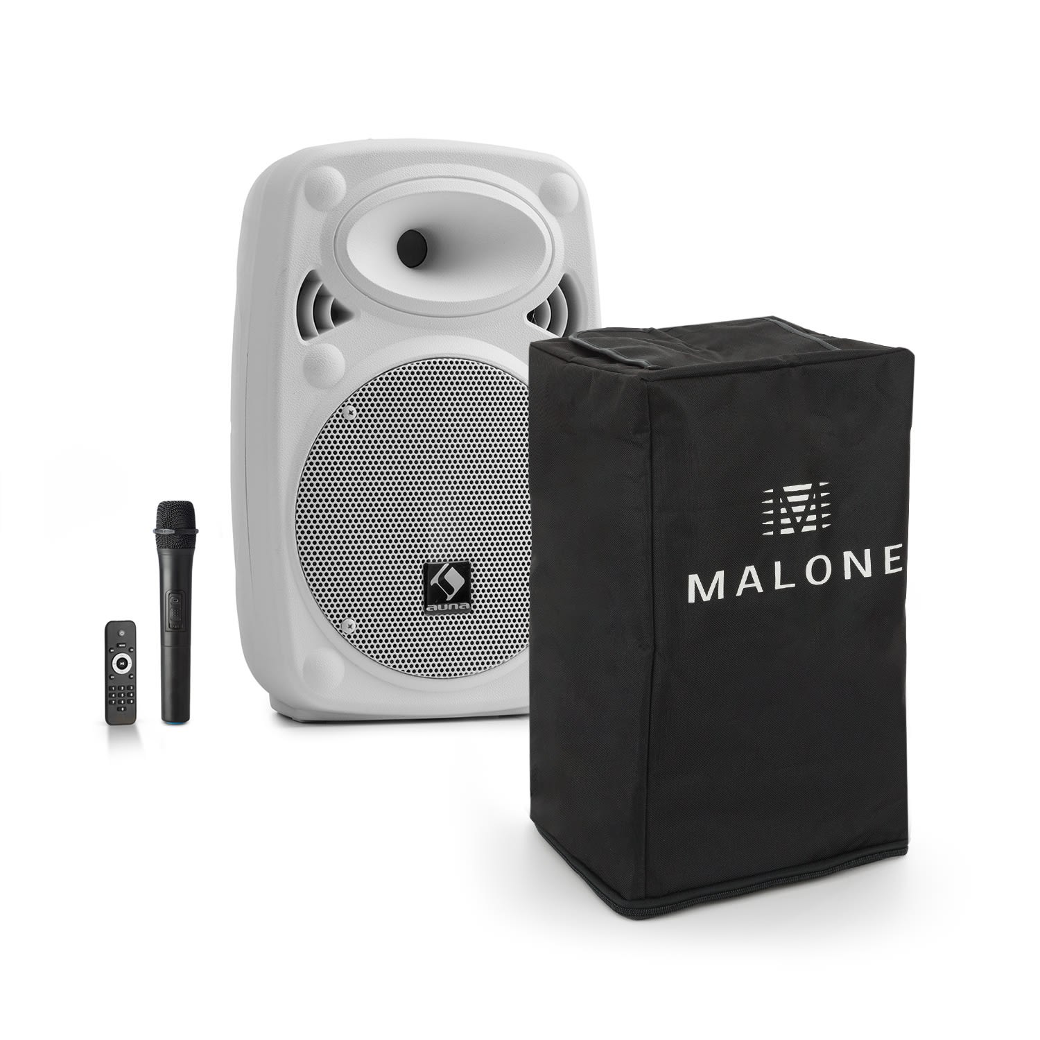 Streetstar 8 Mobile PA-Anlage 8" (20 cm) Woofer UHF-Mikro 200Wmax. Schutzhülle weiß