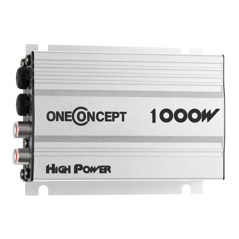 E-shop OneConcept W2-A4-Silver, 4-kanálový autozosilňovač, 600 W