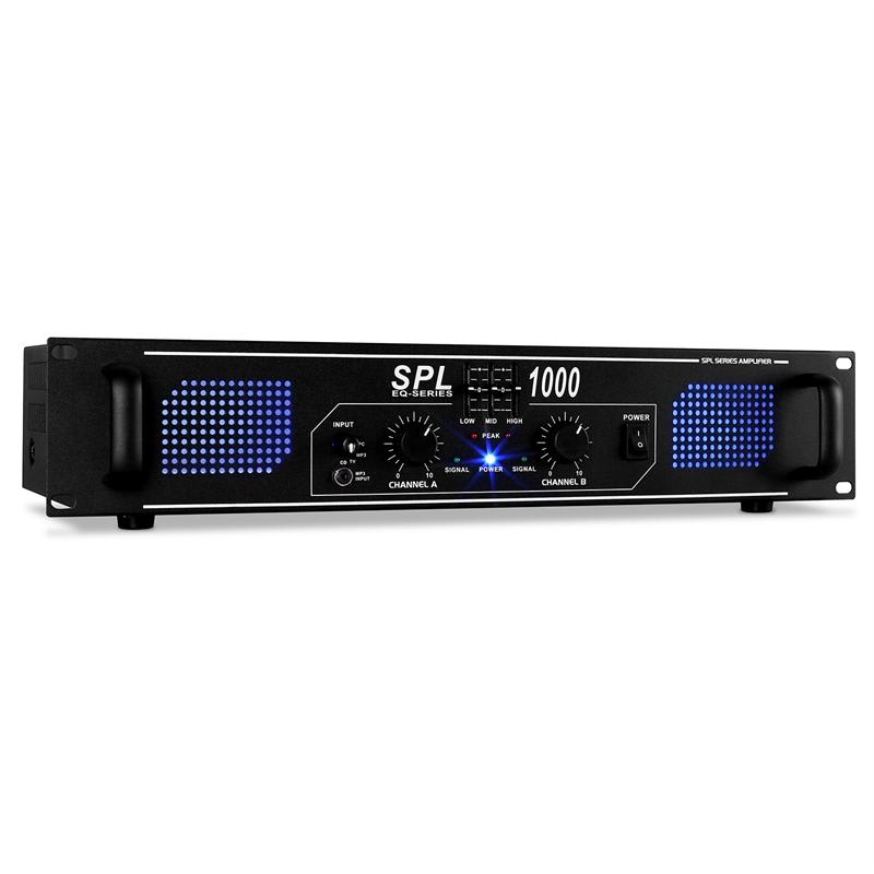 Zosilňovač Skytec SPL-1000, audio, LED, 2800 W, ekvalizér