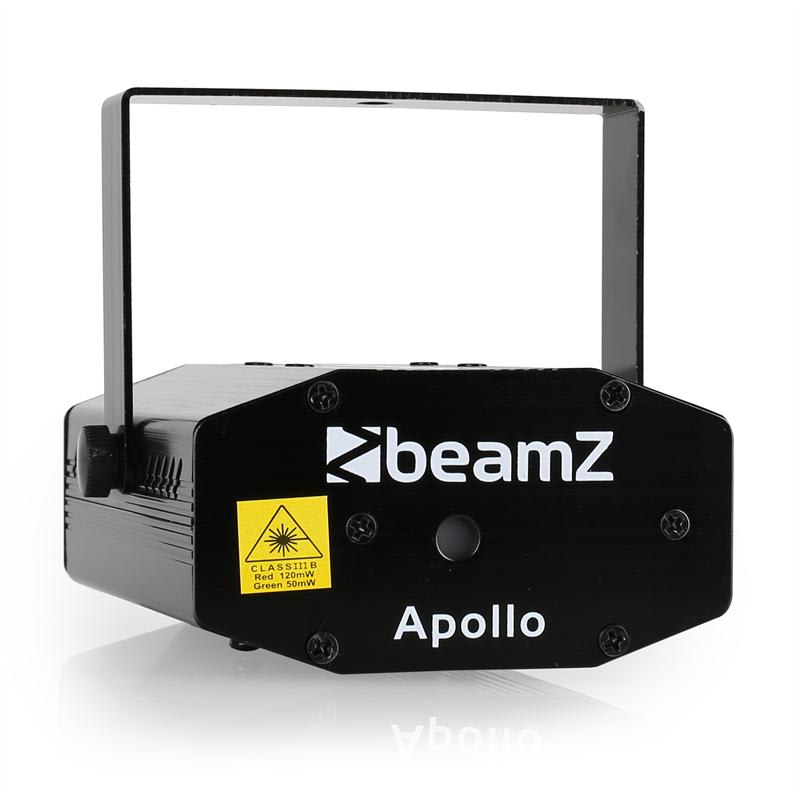 Beamz Apollo, mini laser, multipoint efekt, červeno-zelený