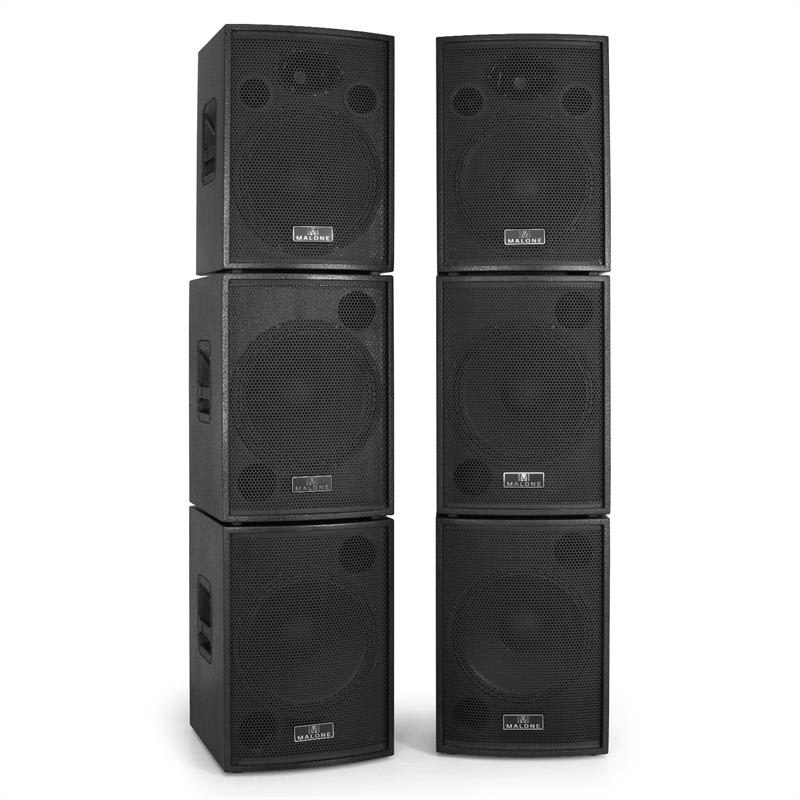 Malone aktívna reproduktorová sústava black-box-6, 6 ks, 4 x subwoofer, 2 x satelity