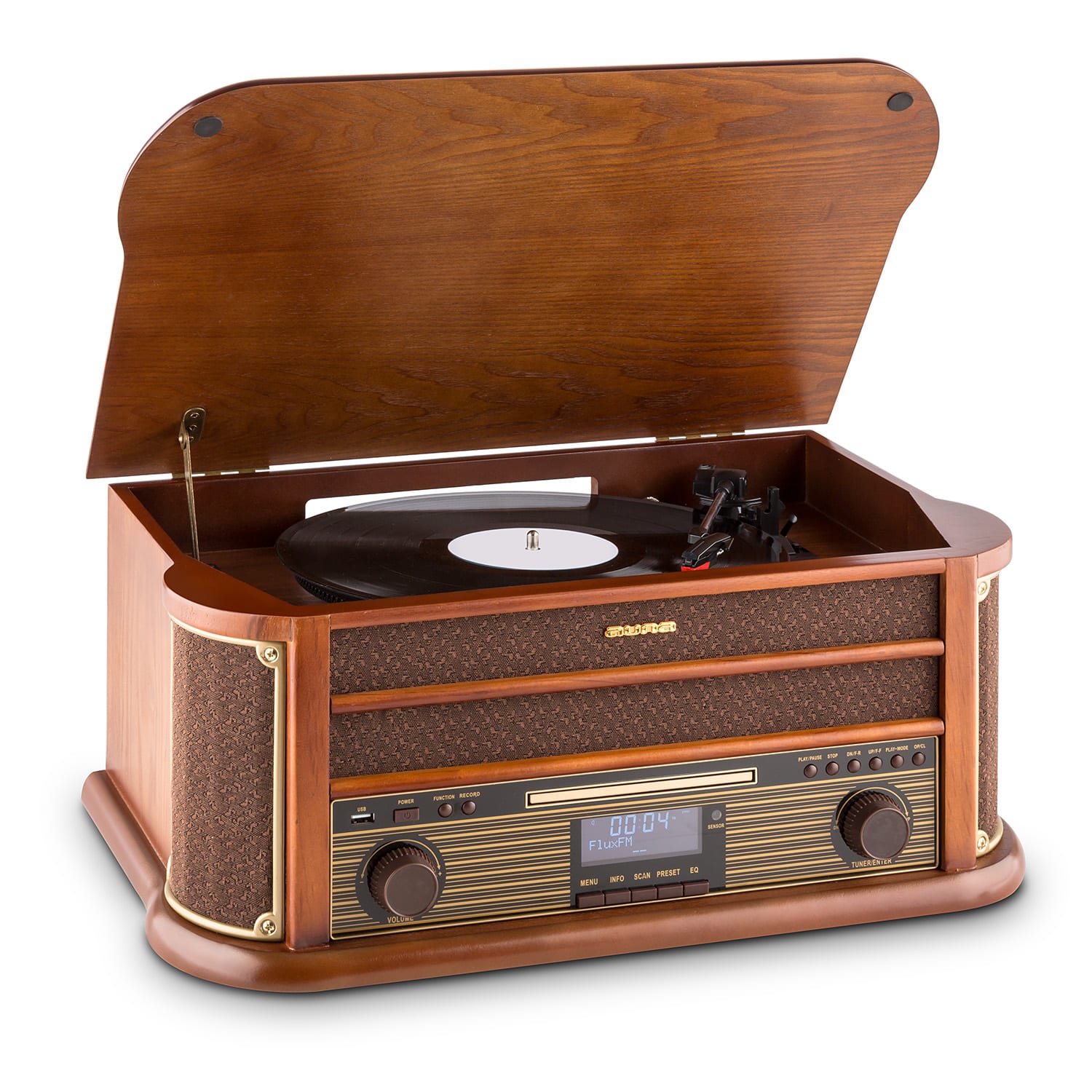 Levně Retro stereo zařízení Auna Belle Epoque 1908, USB, CD, MP3