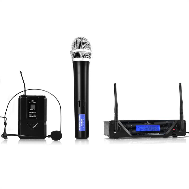 E-shop Malone UHF-450 Duo, Bezdrôtový mikrofónový set, 2 kanály